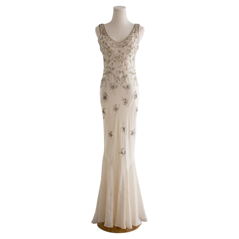 Christian Dior by John Galliano S/S 2005 Embellished White Silk Gown
