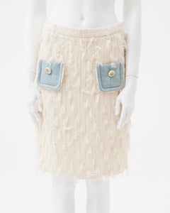 Christian Dior by John Galliano S/S 2005  Multipocket White Viscosa Skirt