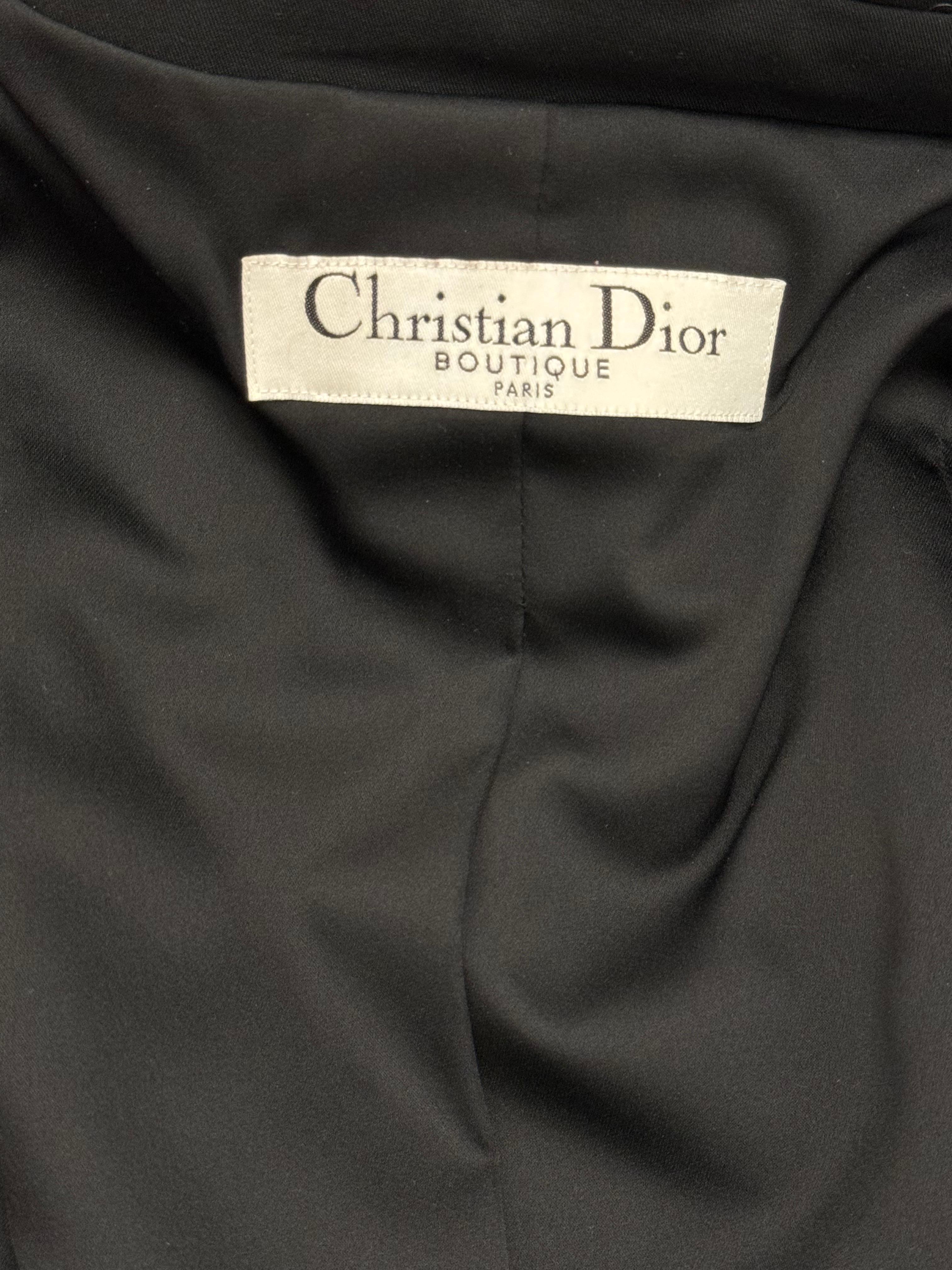 Christian Dior by John Galliano S/S 2006 schwarzer Anzugrock 1