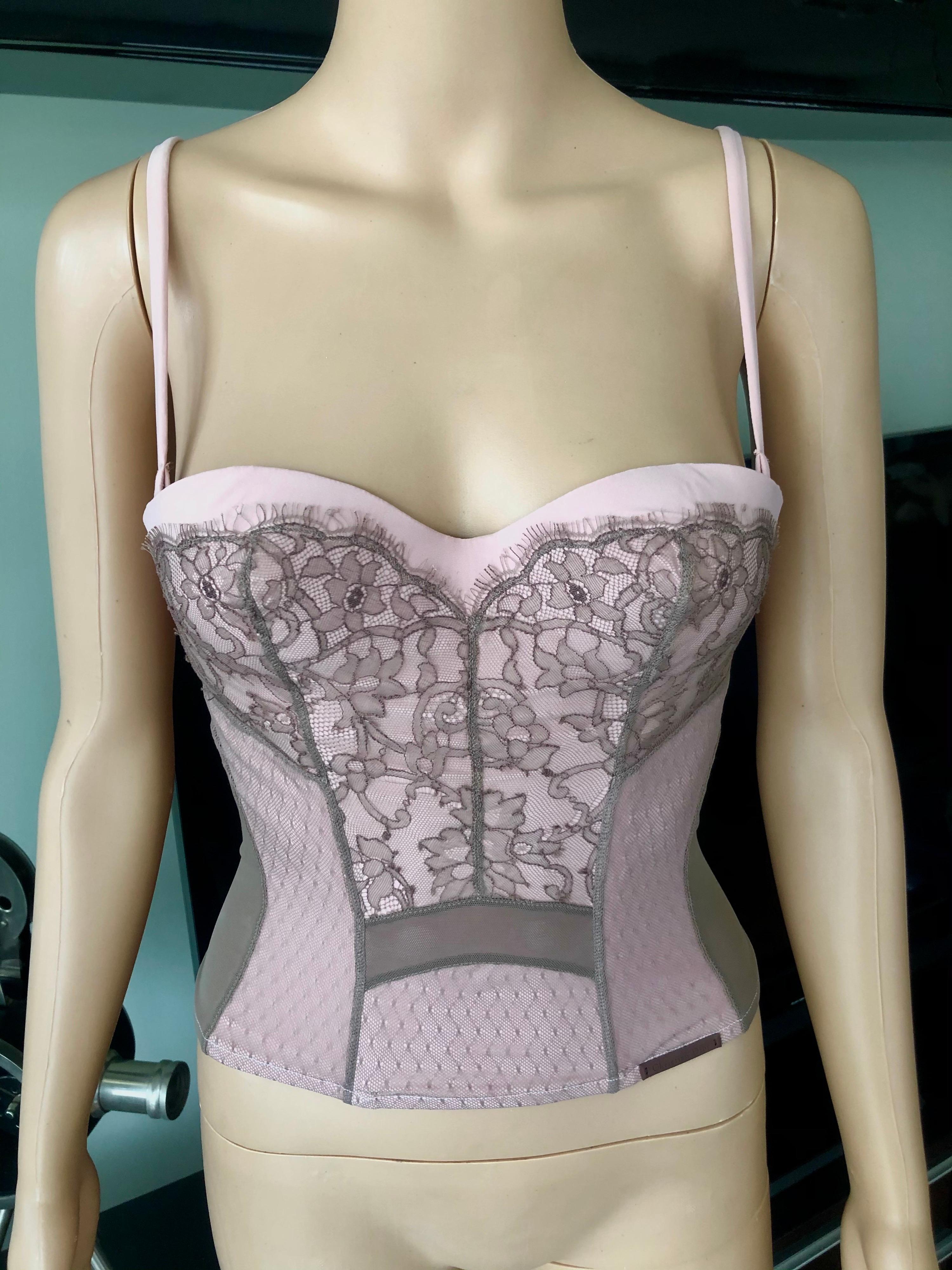 Christian Dior By John Galliano S/S 2006 Ungetragenes Bustier Spitze Korsett Crop Top

Neu ohne Etikett