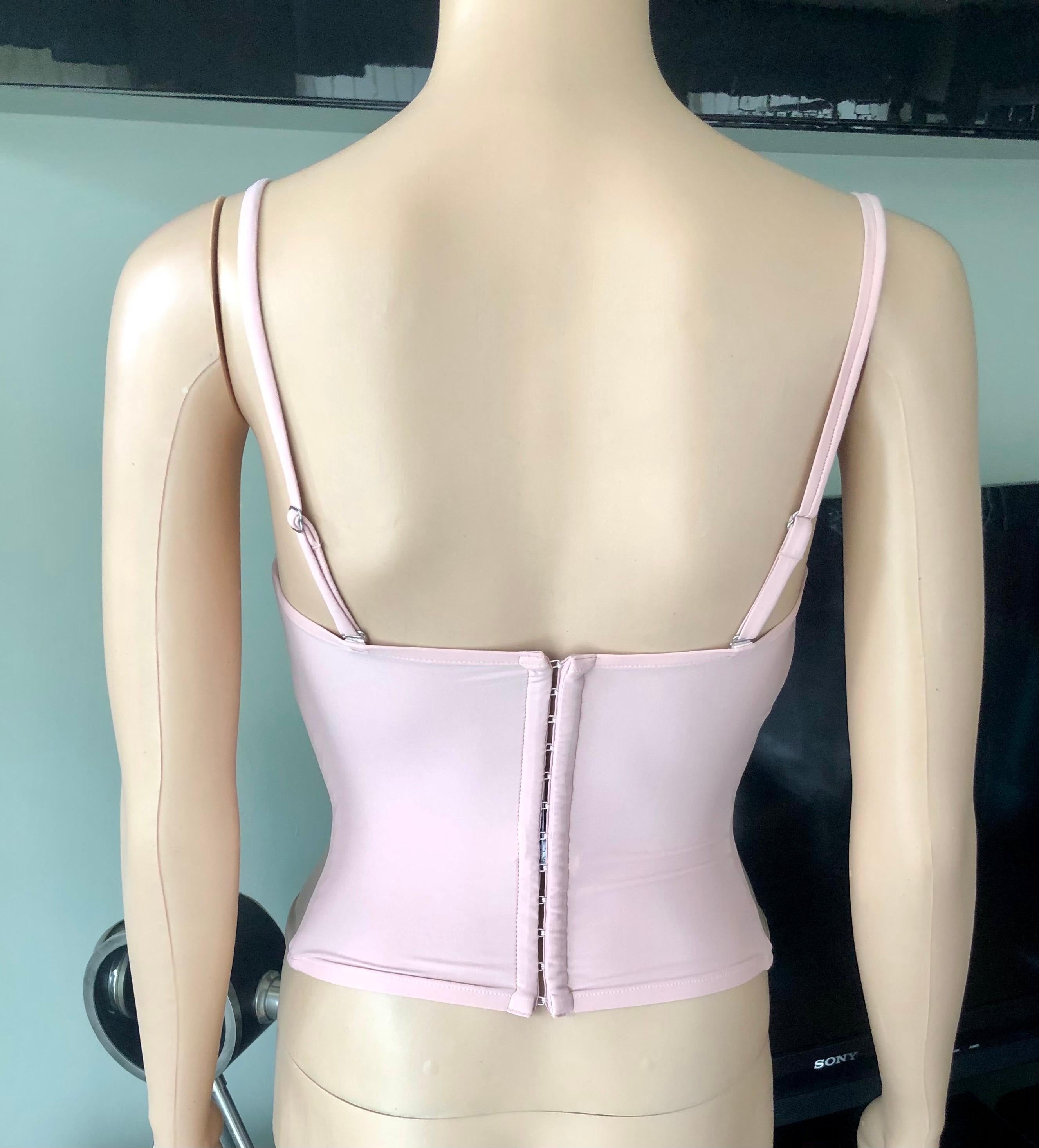Christian Dior by John Galliano S/S 2006 Ungetragenes Bustier Spitze Korsett Crop Top Damen im Angebot