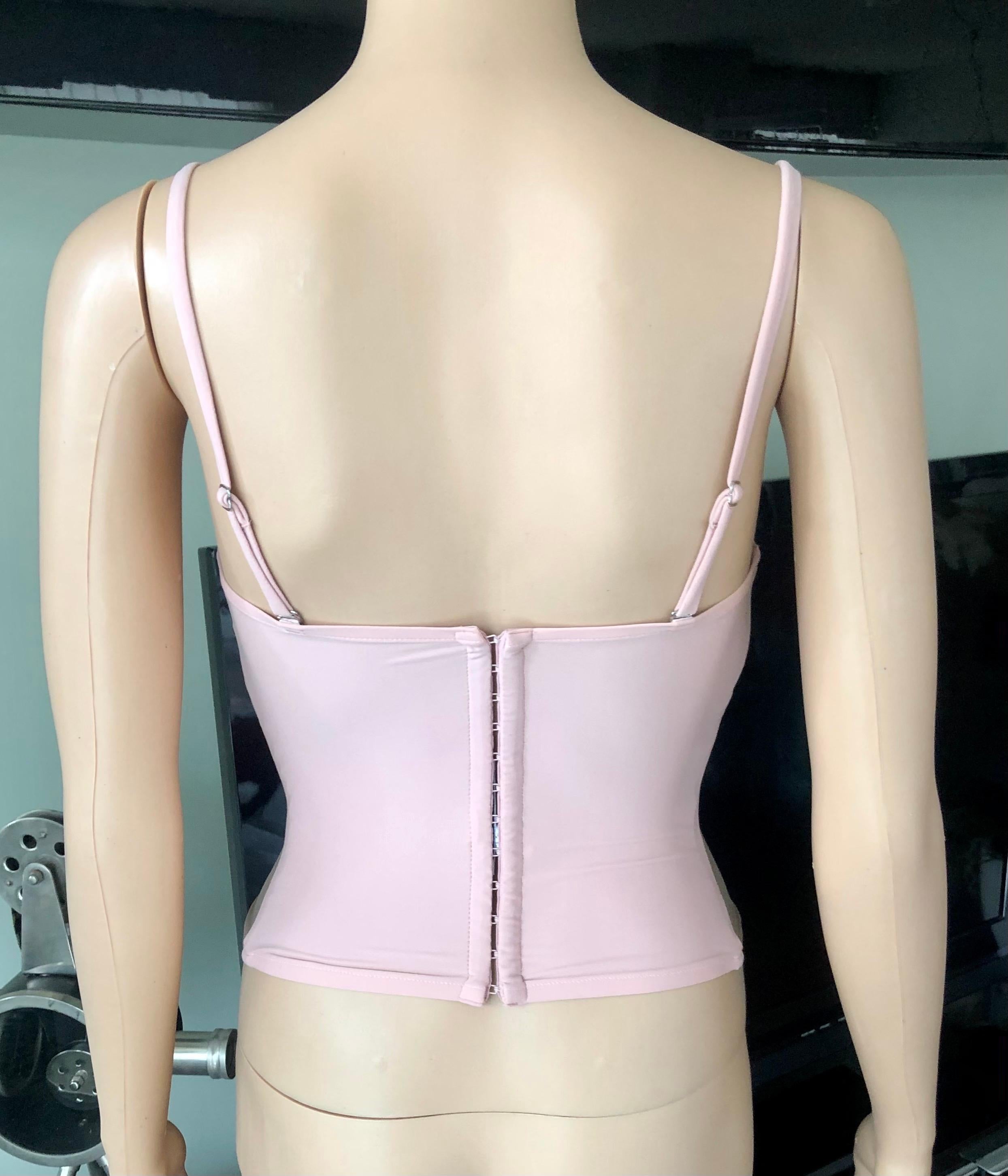 Christian Dior By John Galliano S/S 2006 Unworn Bustier Lace Corset Crop Top In Excellent Condition For Sale In Naples, FL