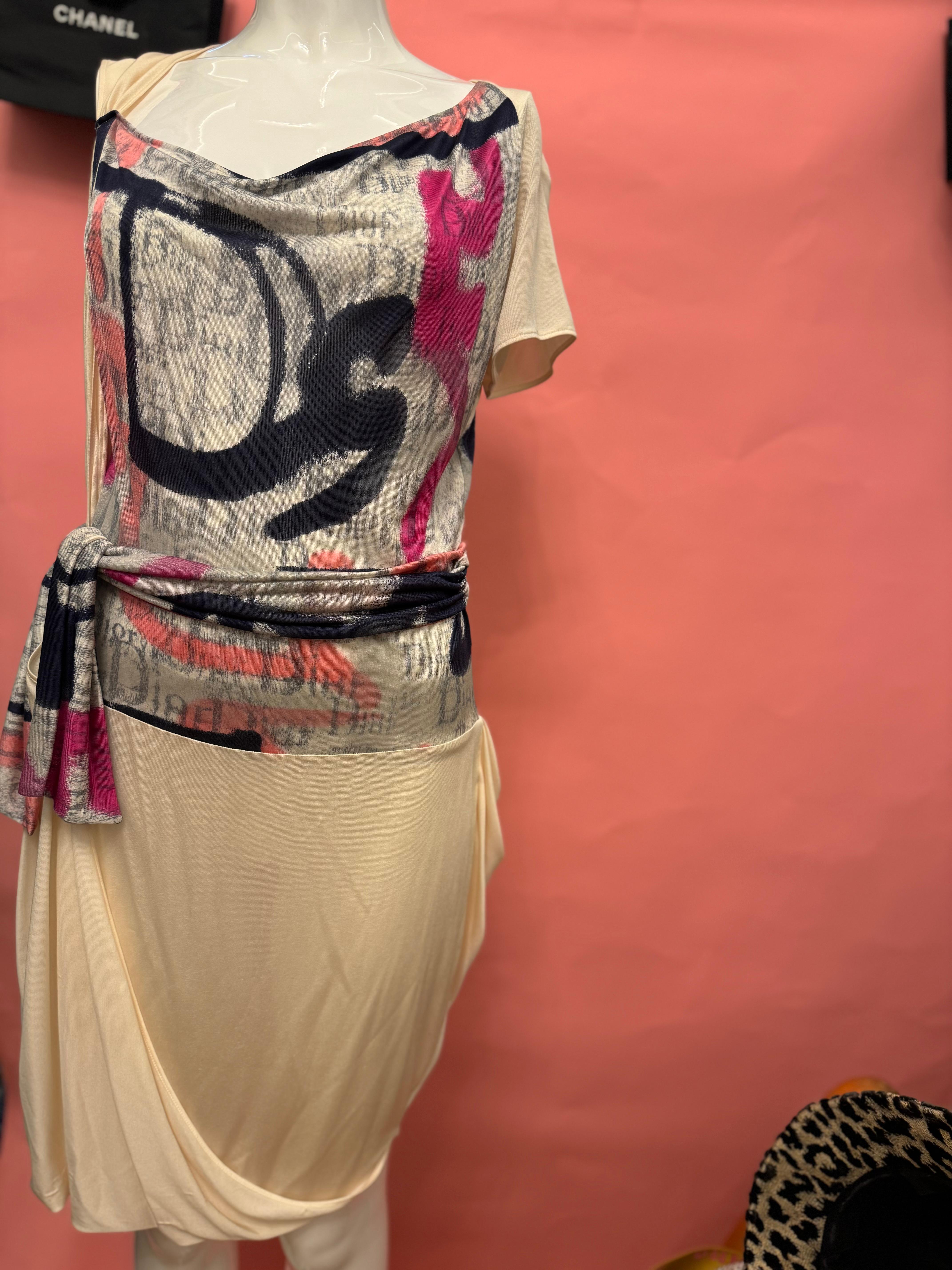 Robe de cocktail en soie Christian Dior by John Galliano S/S 2007 en vente 5