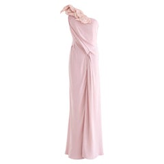 Christian Dior by John Galliano S/S 2008 Pink Petal Organza Draped Gown