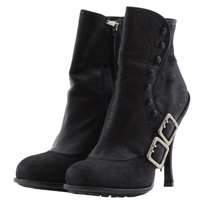 Christian Dior by John Galliano S/S 2010 Black leather ankle boots