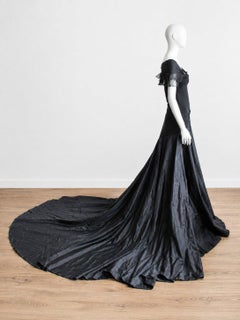 Christian Dior by John Galliano Spring/Summer 2004 Black Silk Trained Gown
