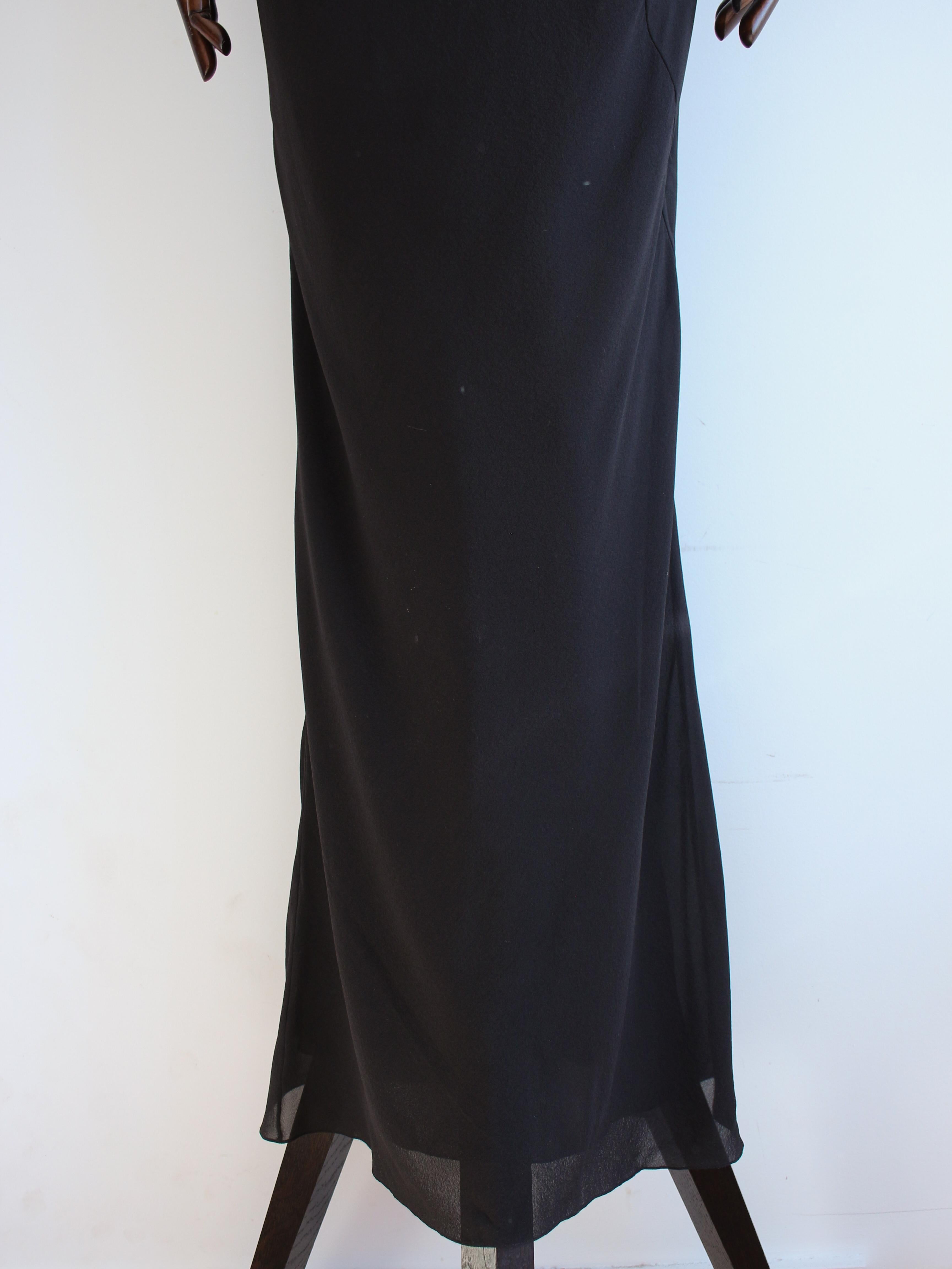 Christian Dior by John Galliano S/S07 - Robe noire drapée en soie avec strass en vente 13