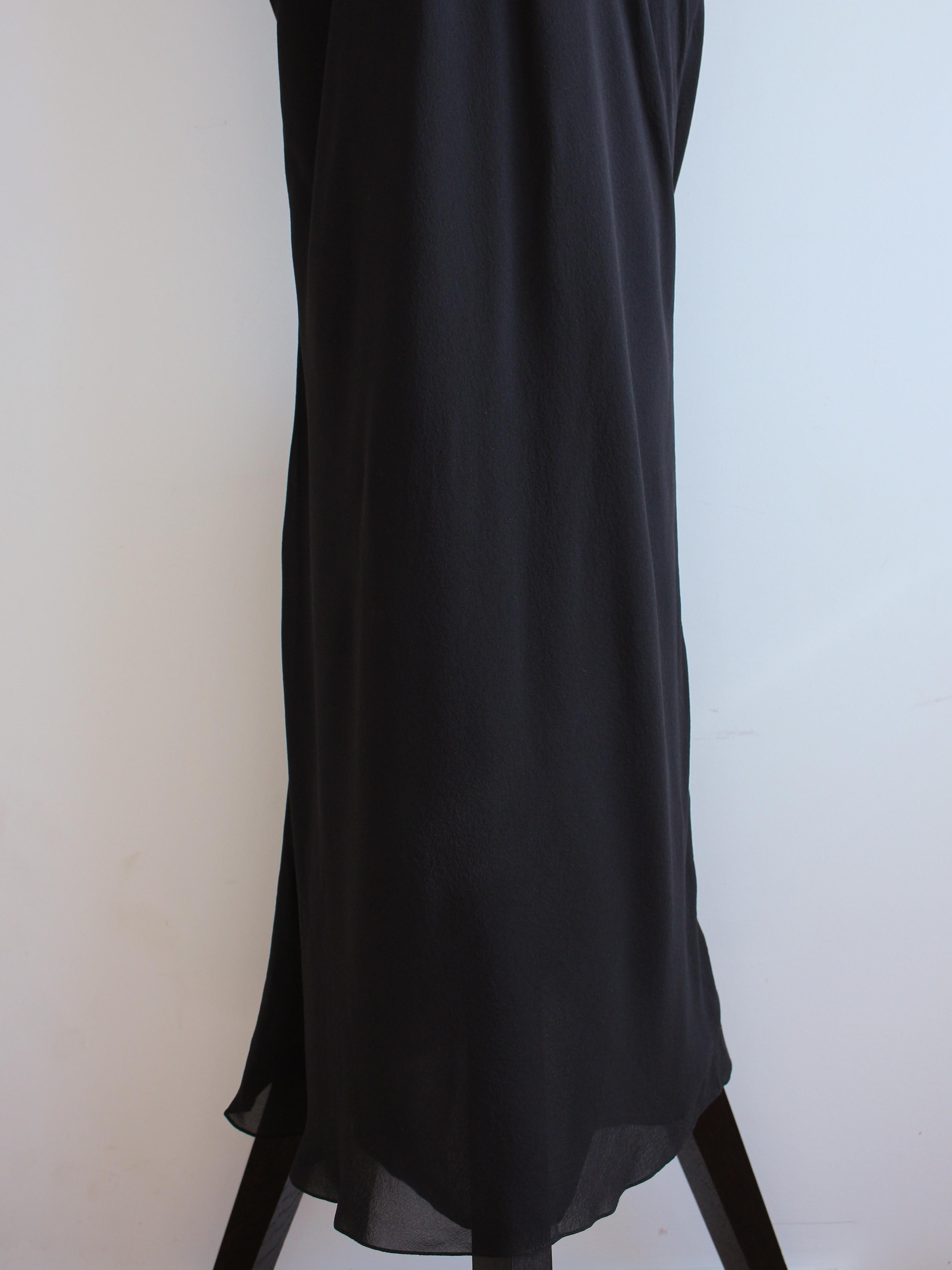 Christian Dior by John Galliano S/S07 - Robe noire drapée en soie avec strass en vente 7