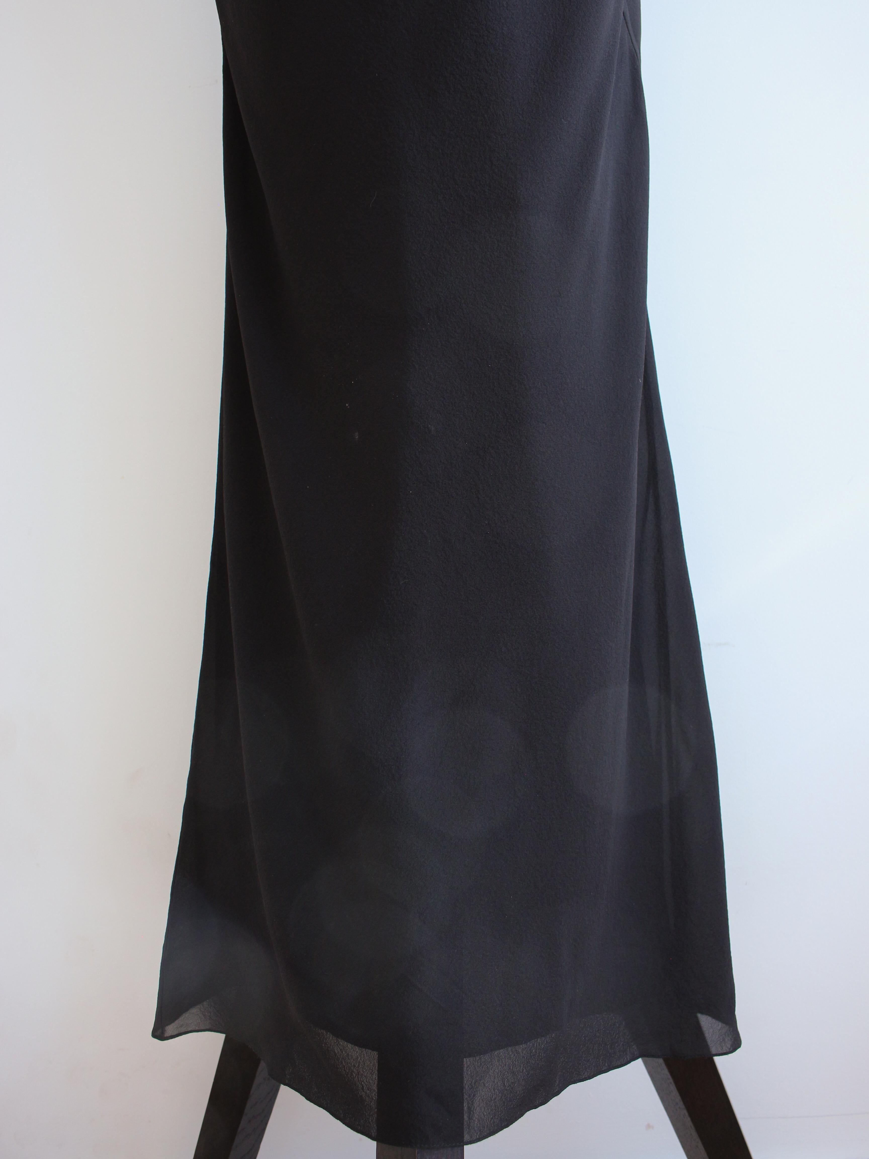 Christian Dior by John Galliano S/S07 - Robe noire drapée en soie avec strass en vente 9
