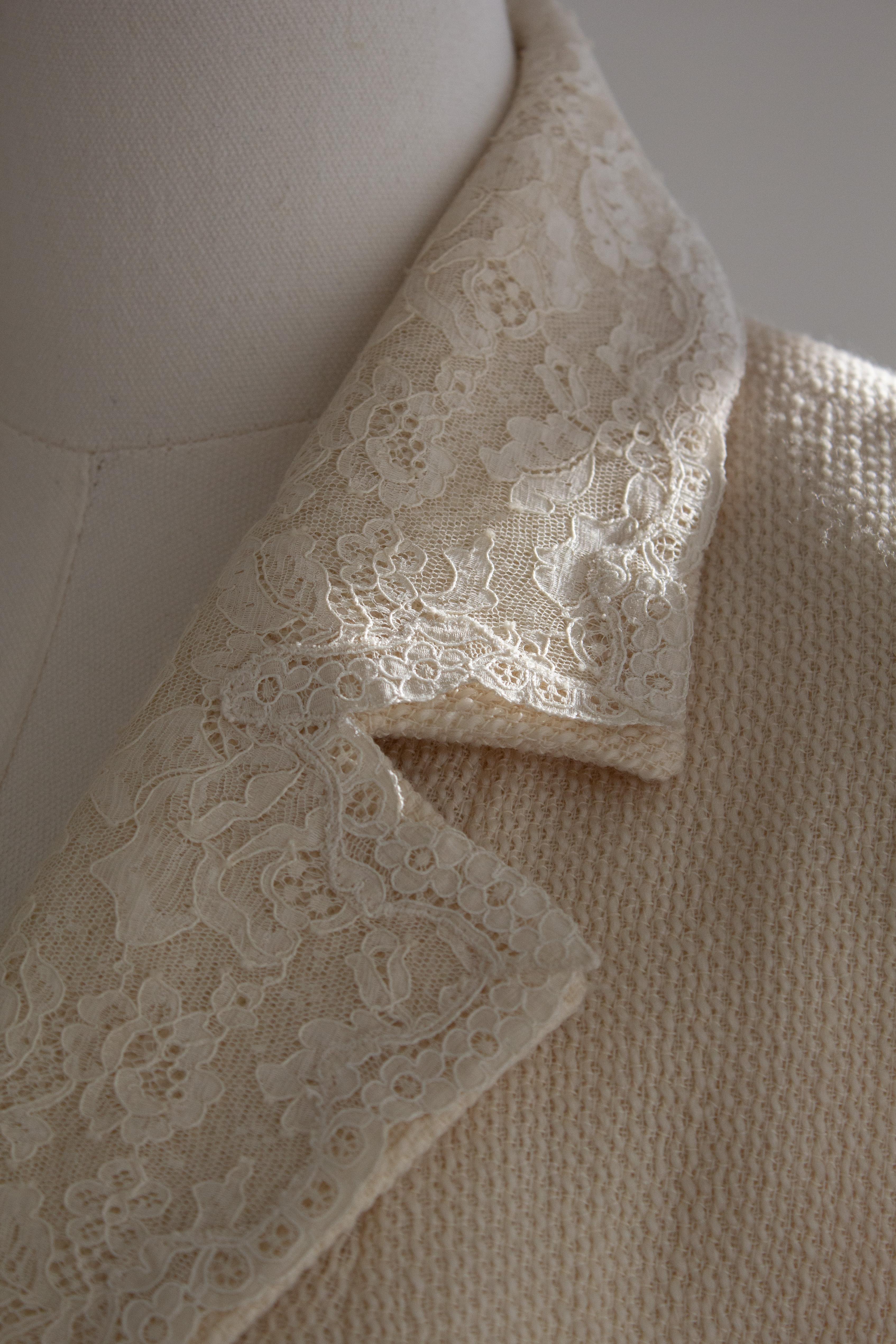 Christian Dior by John Galliano S/S1998 In a Boudoir Mood Lace Ivory Jacket im Angebot 7