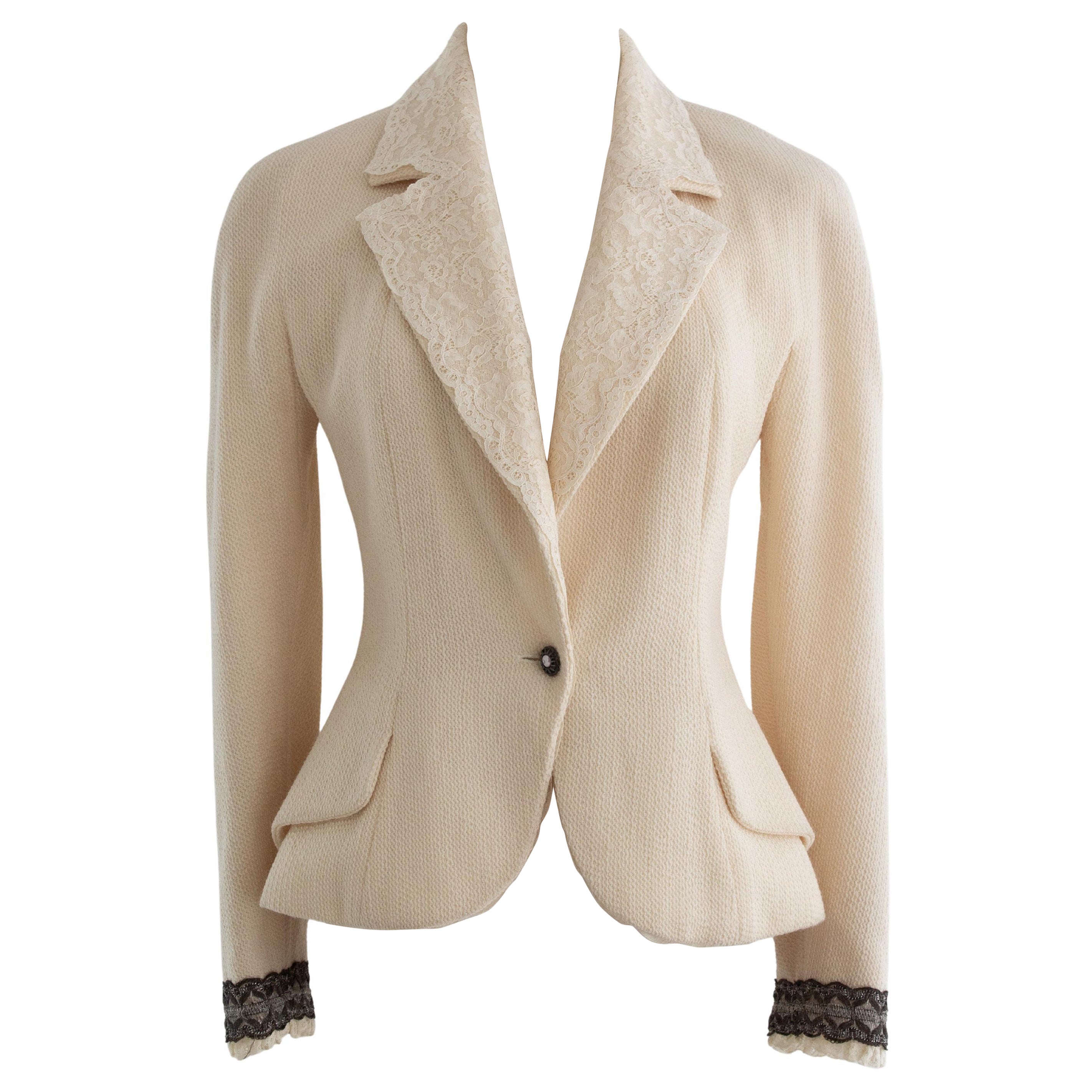 Christian Dior by John Galliano S/S1998 In a Boudoir Mood Lace Ivory Jacket