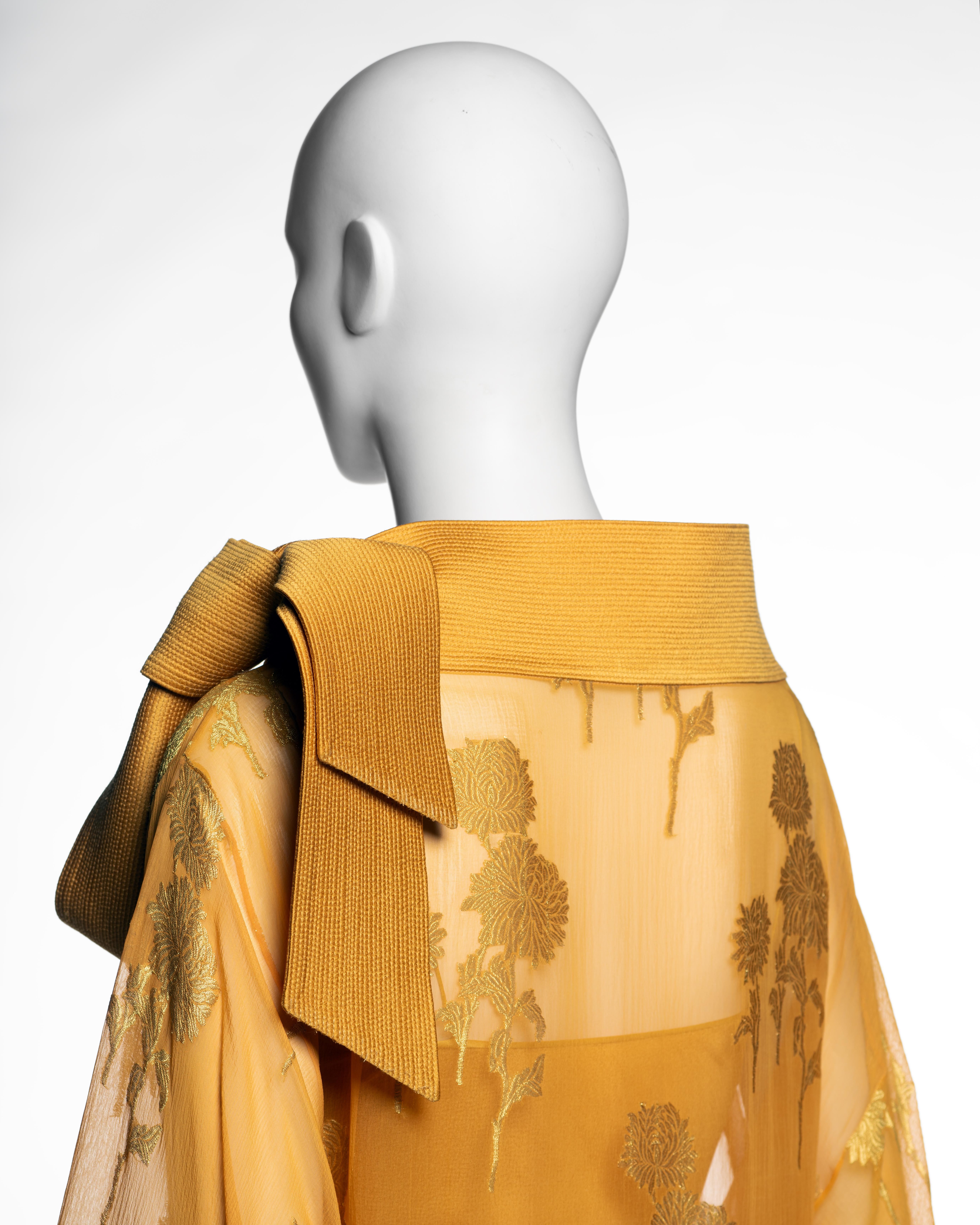 Christian Dior by John Galliano Saffron Silk Tunic and Slip Ensemble, FW 1999 For Sale 9