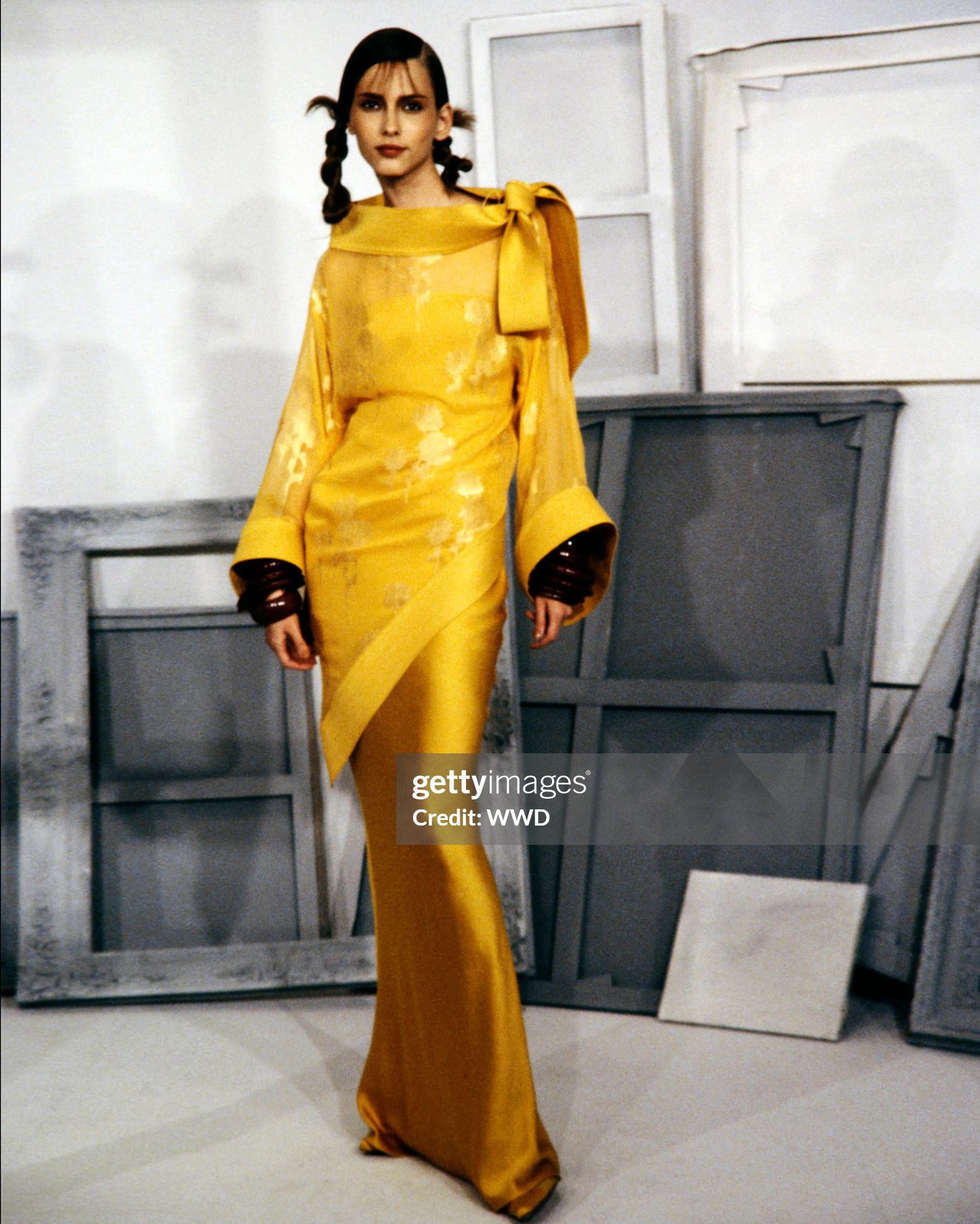 Brown Christian Dior by John Galliano Saffron Silk Tunic and Slip Ensemble, FW 1999 For Sale