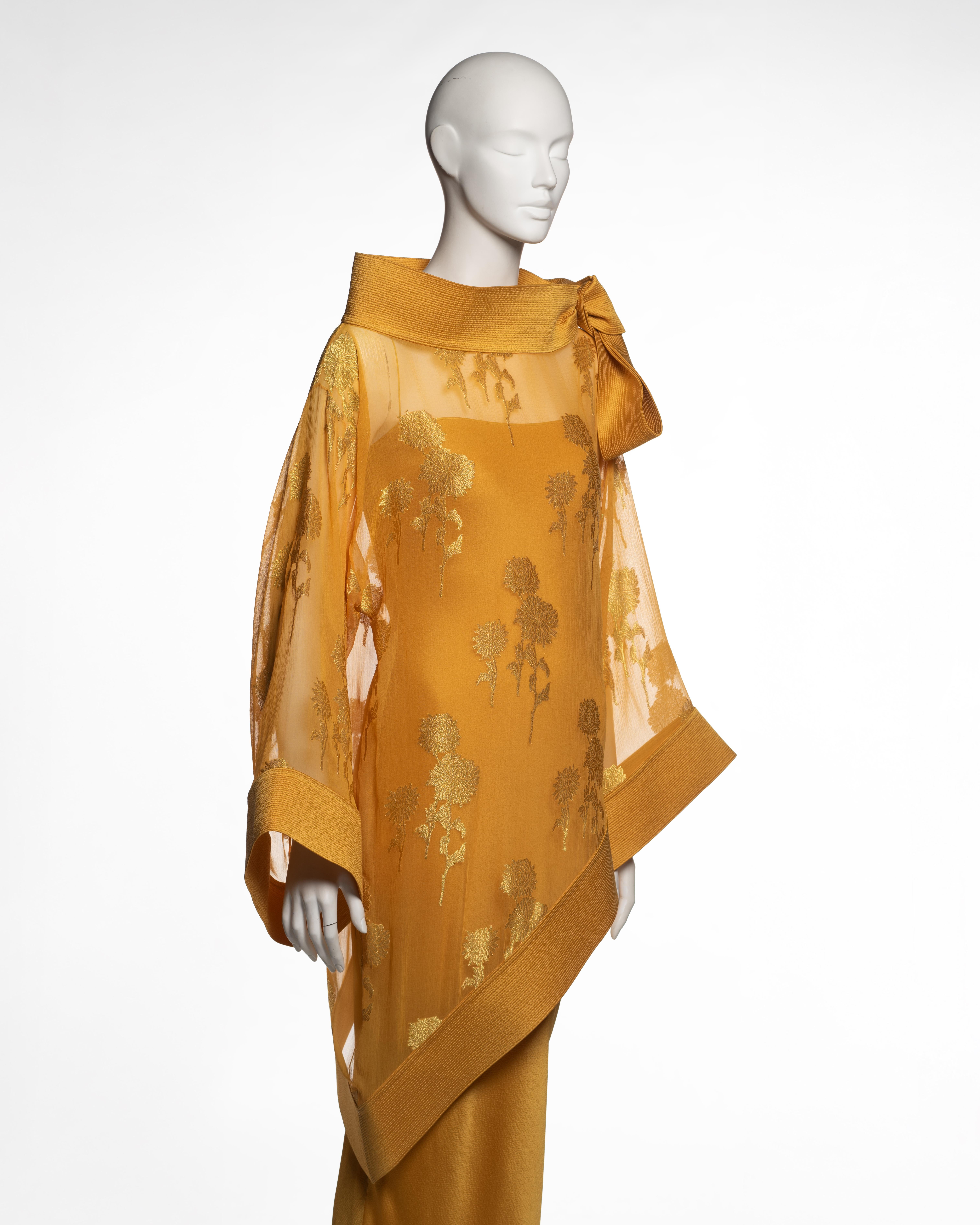 Christian Dior by John Galliano Saffron Silk Tunic and Slip Ensemble, FW 1999 For Sale 2