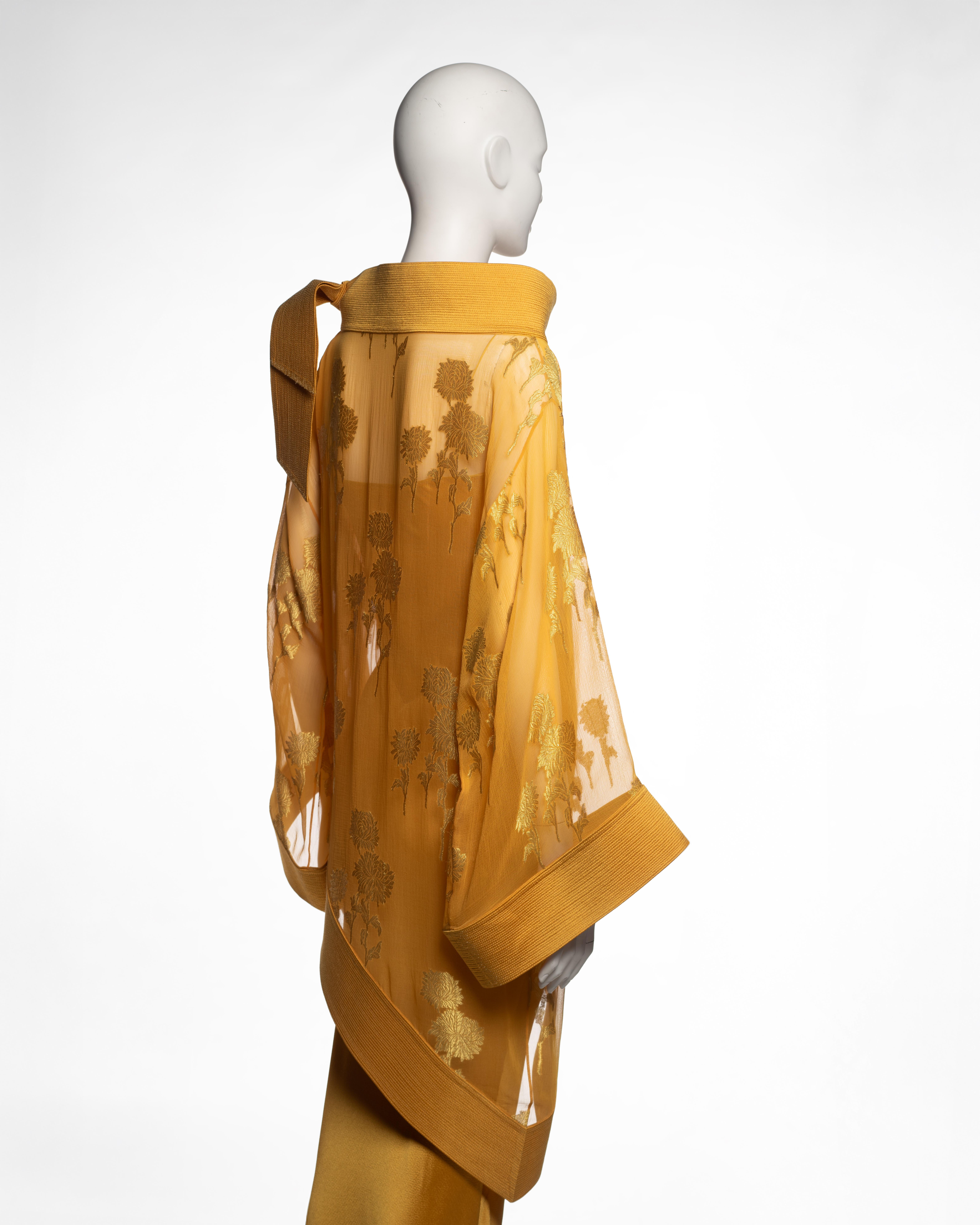 Christian Dior by John Galliano Saffron Silk Tunic and Slip Ensemble, FW 1999 For Sale 4