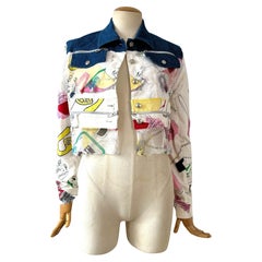 Christian Dior by John Galliano Chaqueta vaquera estampada de muestra, 2001