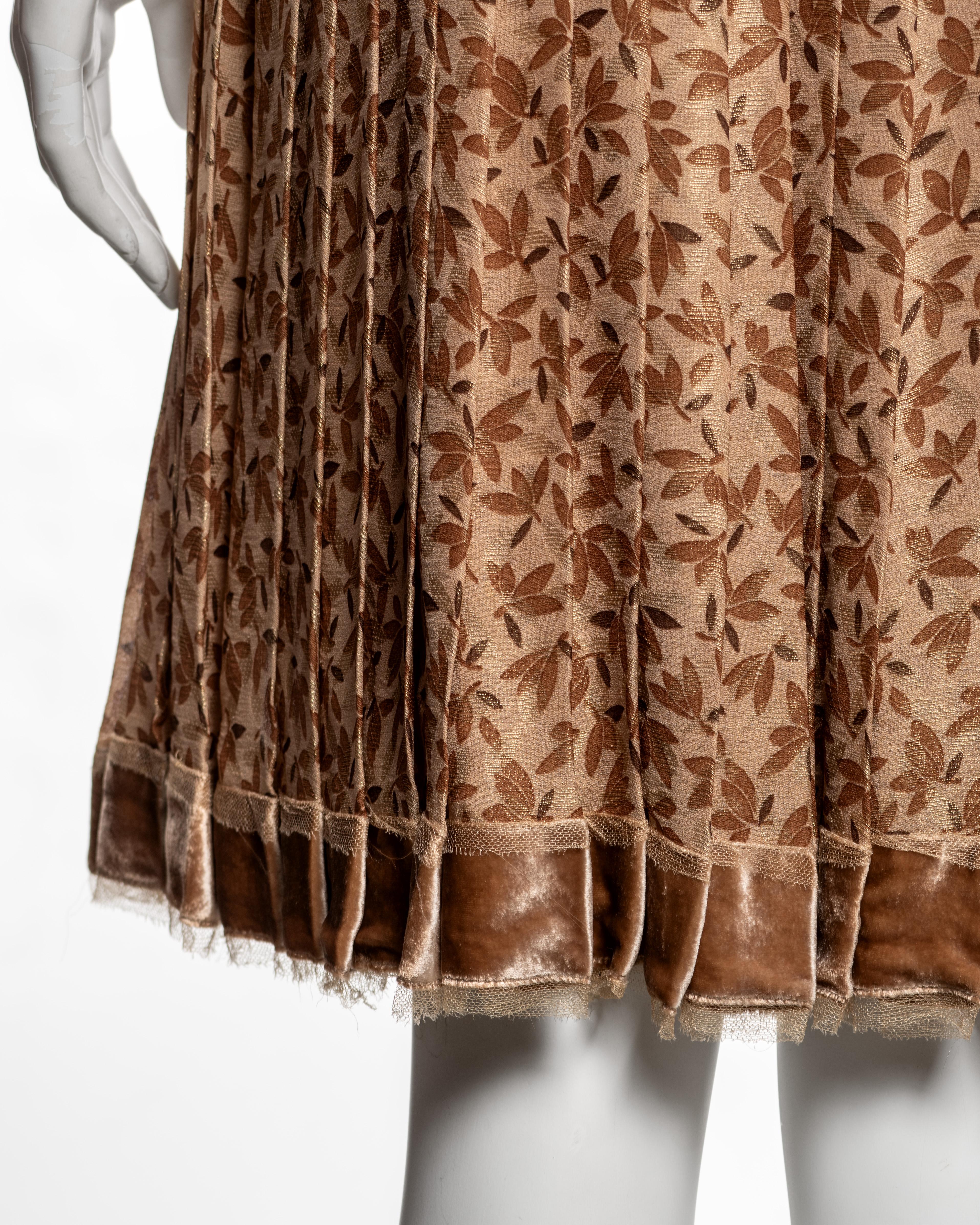Christian Dior by John Galliano Sequin Tulle Top & Flocked Skirt Set, FW 2005 For Sale 10