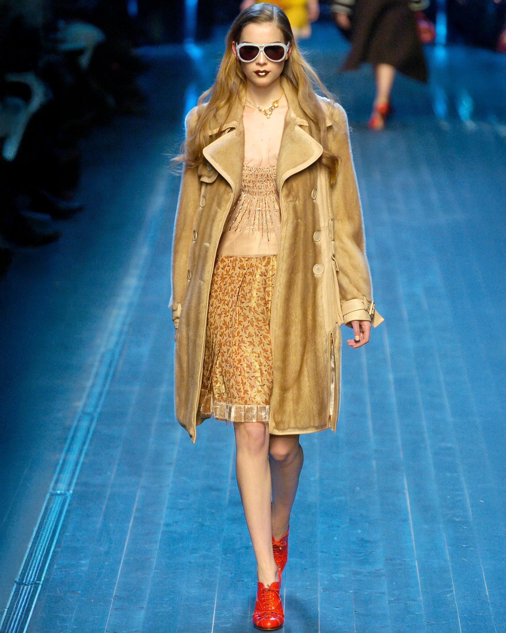 Women's Christian Dior by John Galliano Sequin Tulle Top & Flocked Skirt Set, FW 2005 For Sale