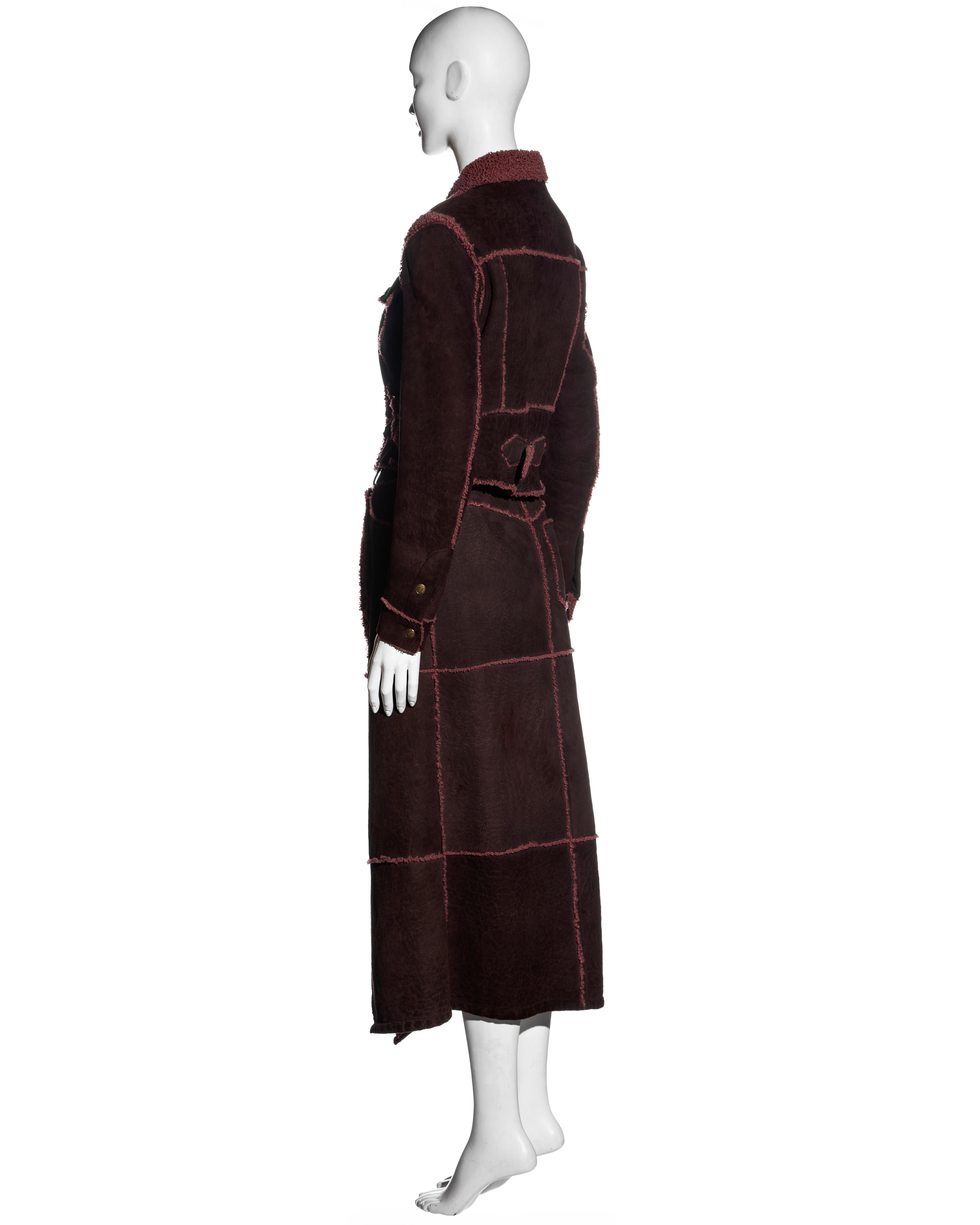 Christian Dior by John Galliano shearling jacket and wrap skirt set , fw 2000 In Good Condition In London, GB