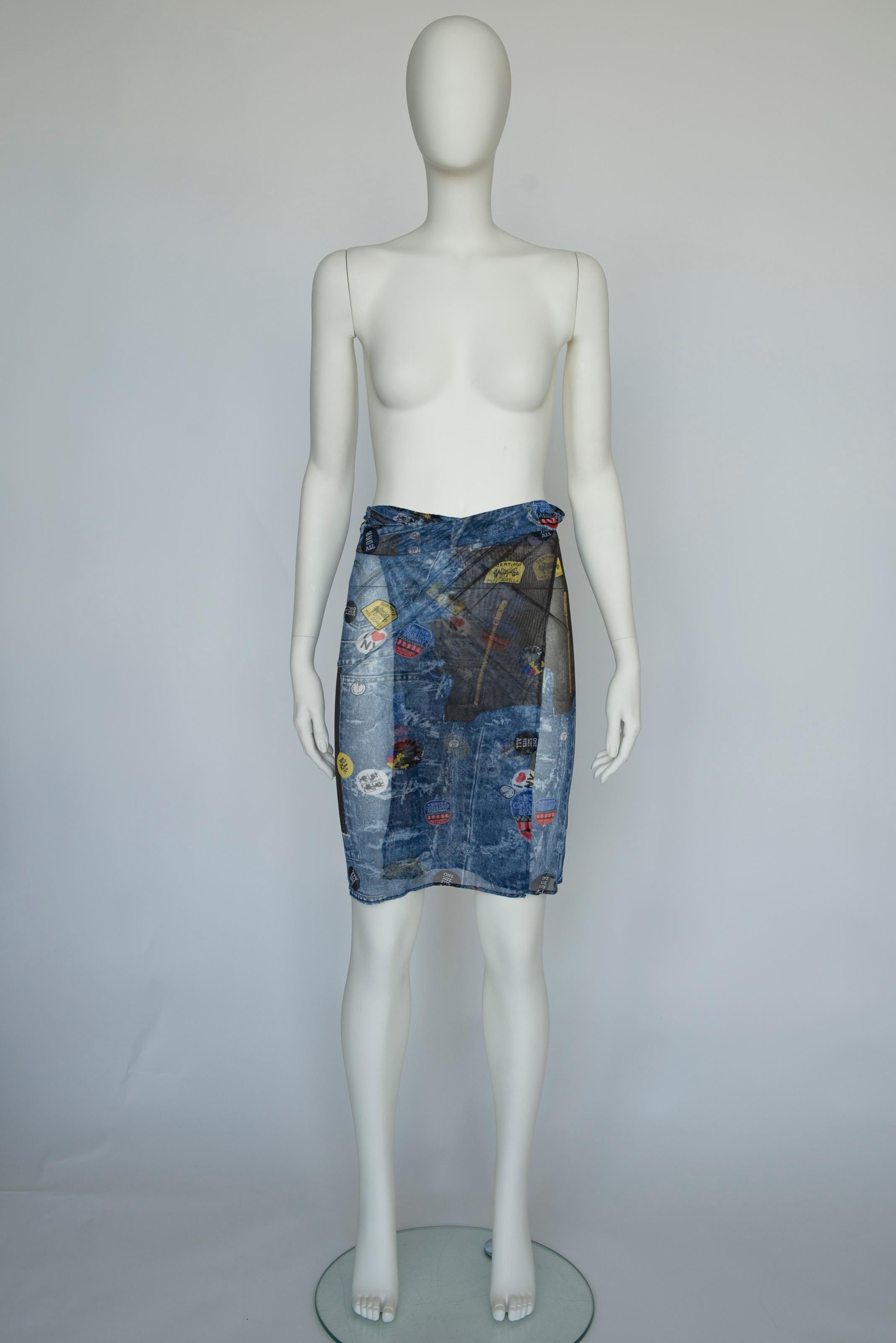 From the unforgettable John Galliano years for Christian Dior, this sheer pareo/sarong features the iconic 