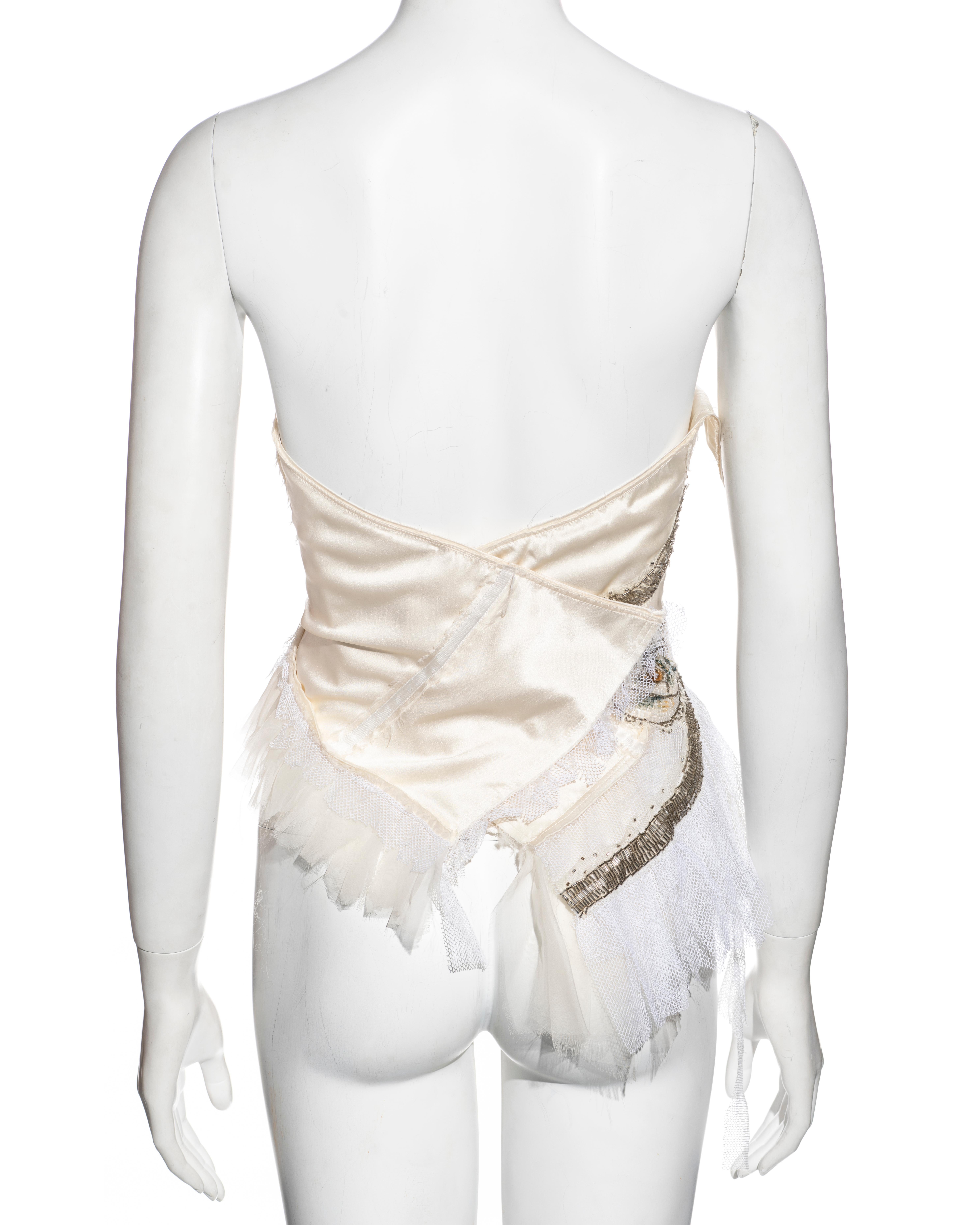 Christian Dior by John Galliano silk and tulle embellished corset, ss 2001 2