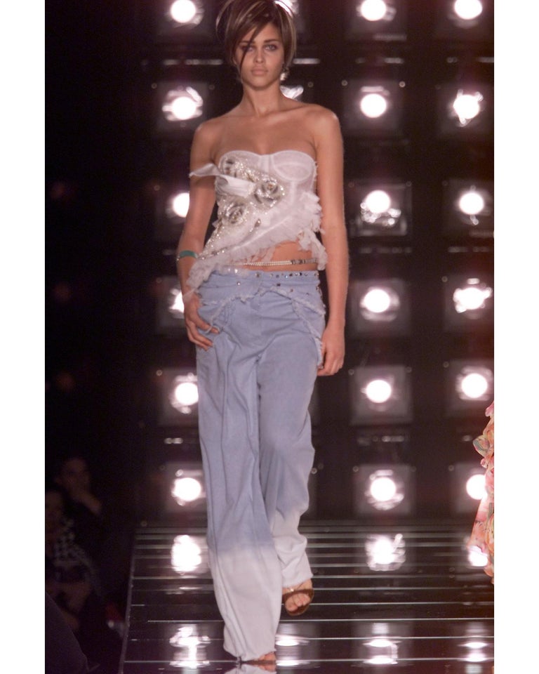Christian Dior by John Galliano silk and tulle embellished corset, ss 2001 In Excellent Condition For Sale In London, GB