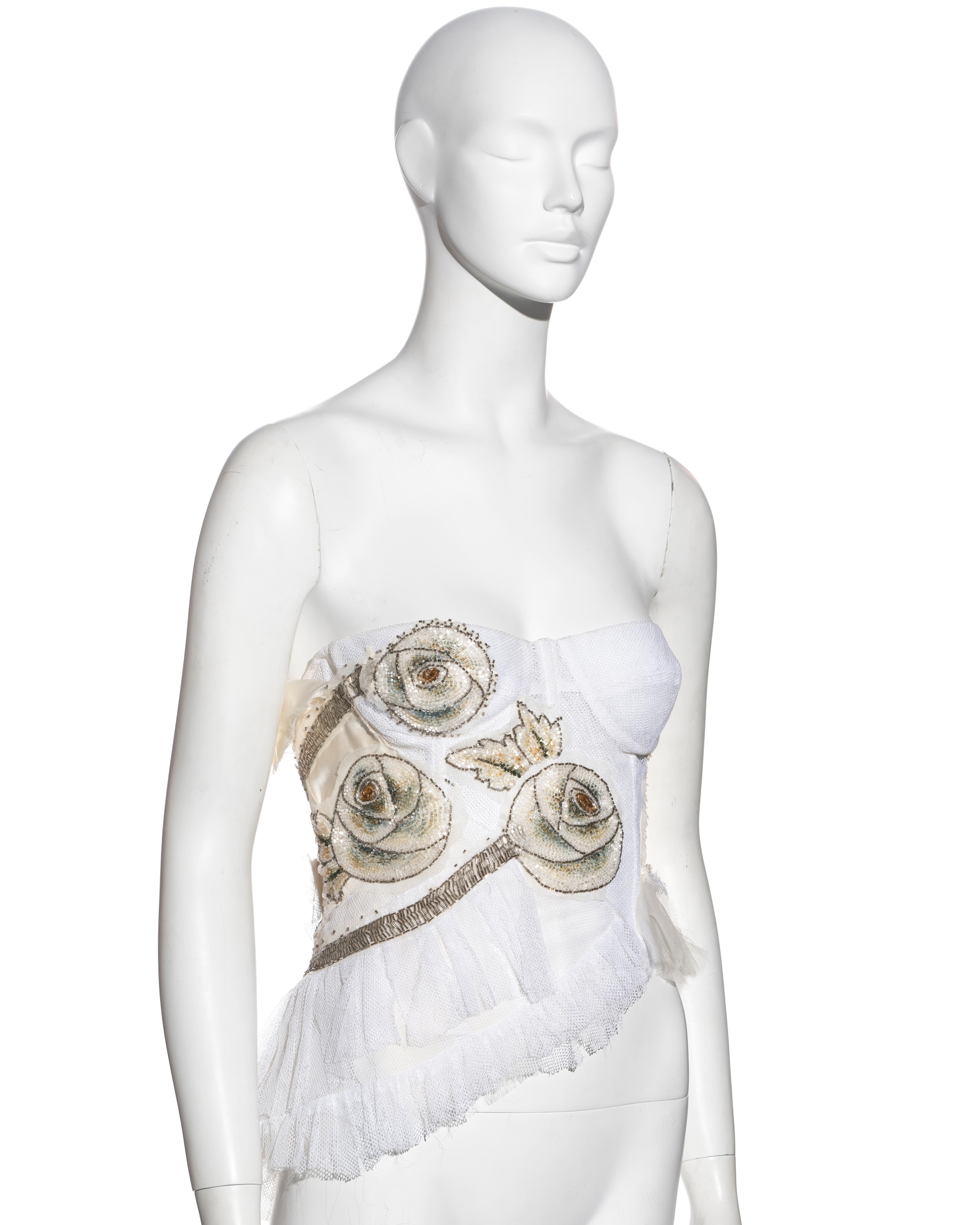 Christian Dior by John Galliano silk and tulle embellished corset, ss 2001 In Excellent Condition In London, GB