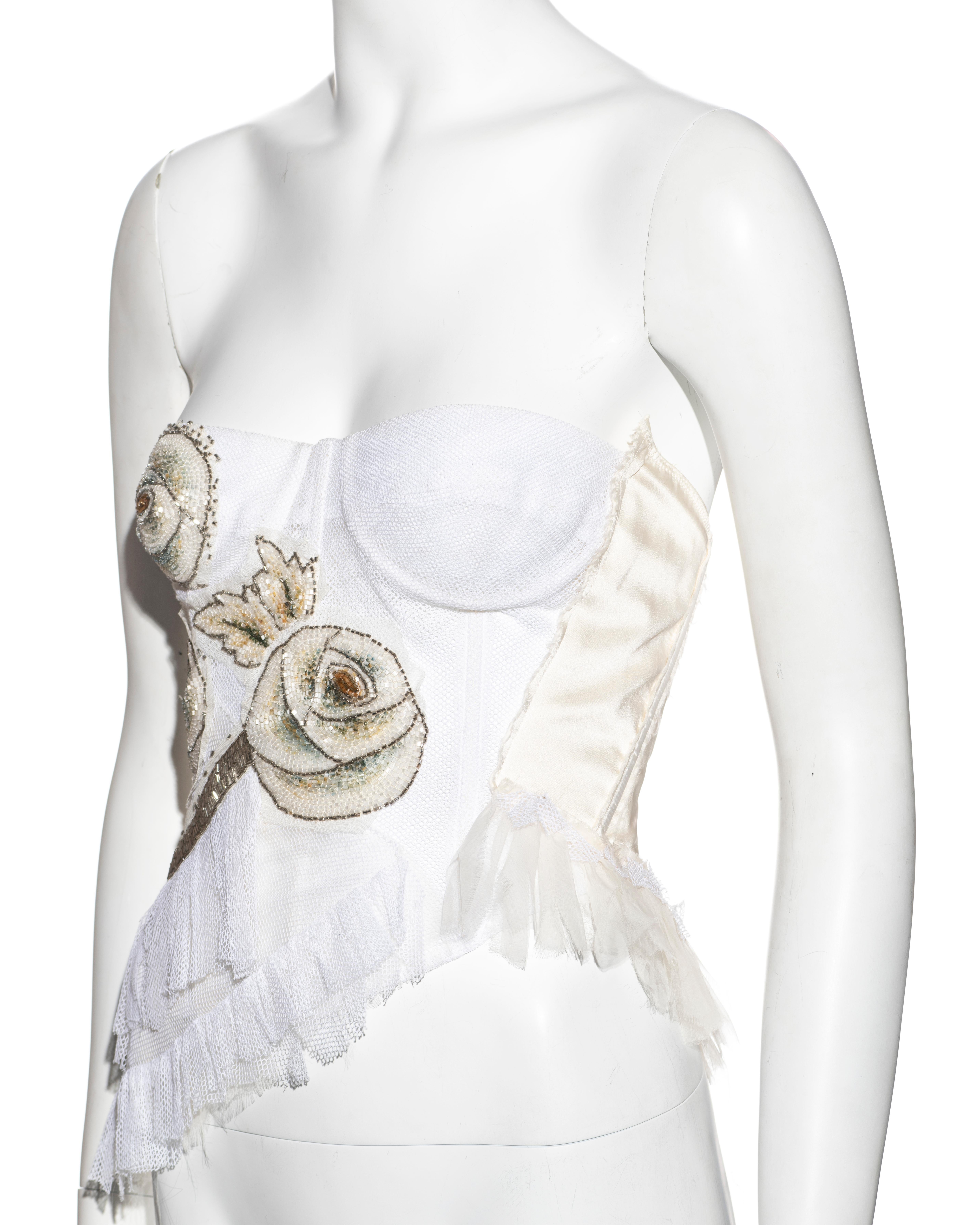 Women's Christian Dior by John Galliano silk and tulle embellished corset, ss 2001
