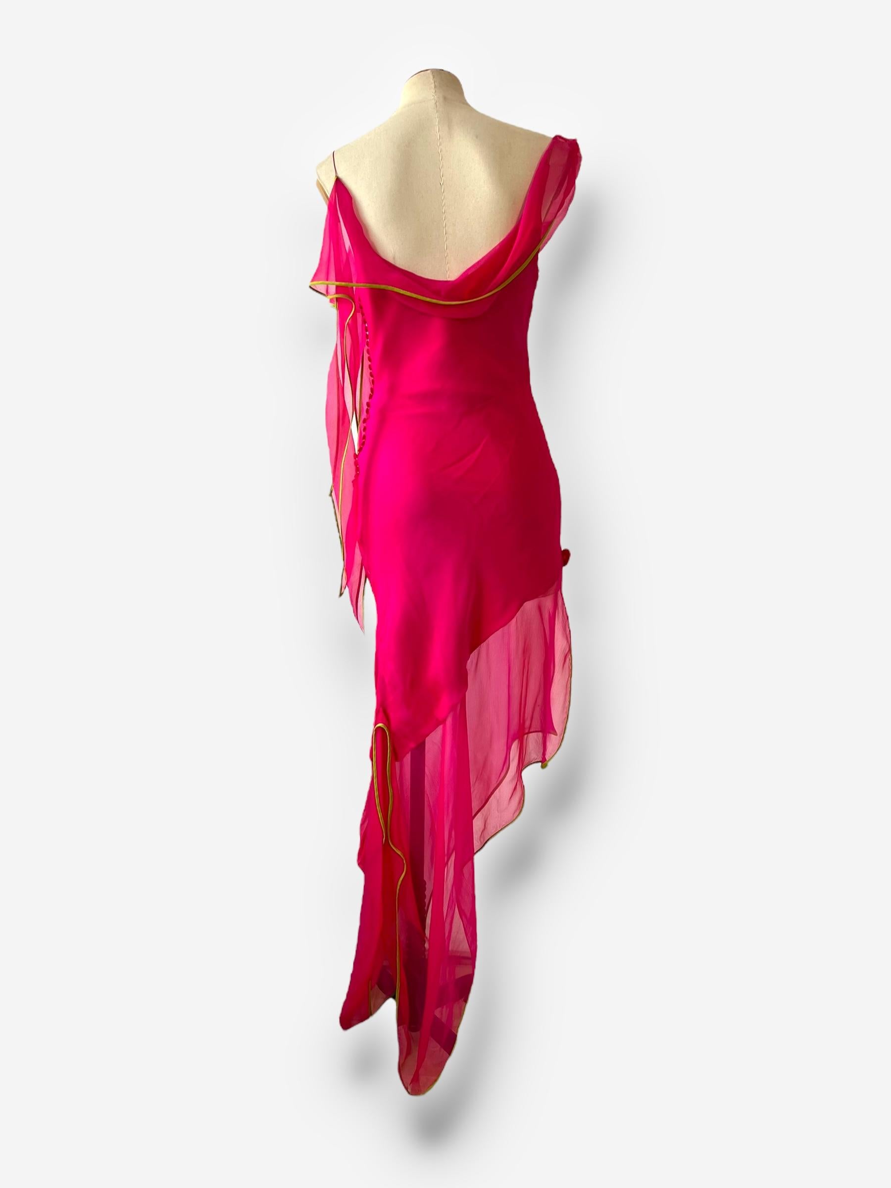 Christian Dior by John Galliano Silk Asymmetric Dress, 2005 en venta 5