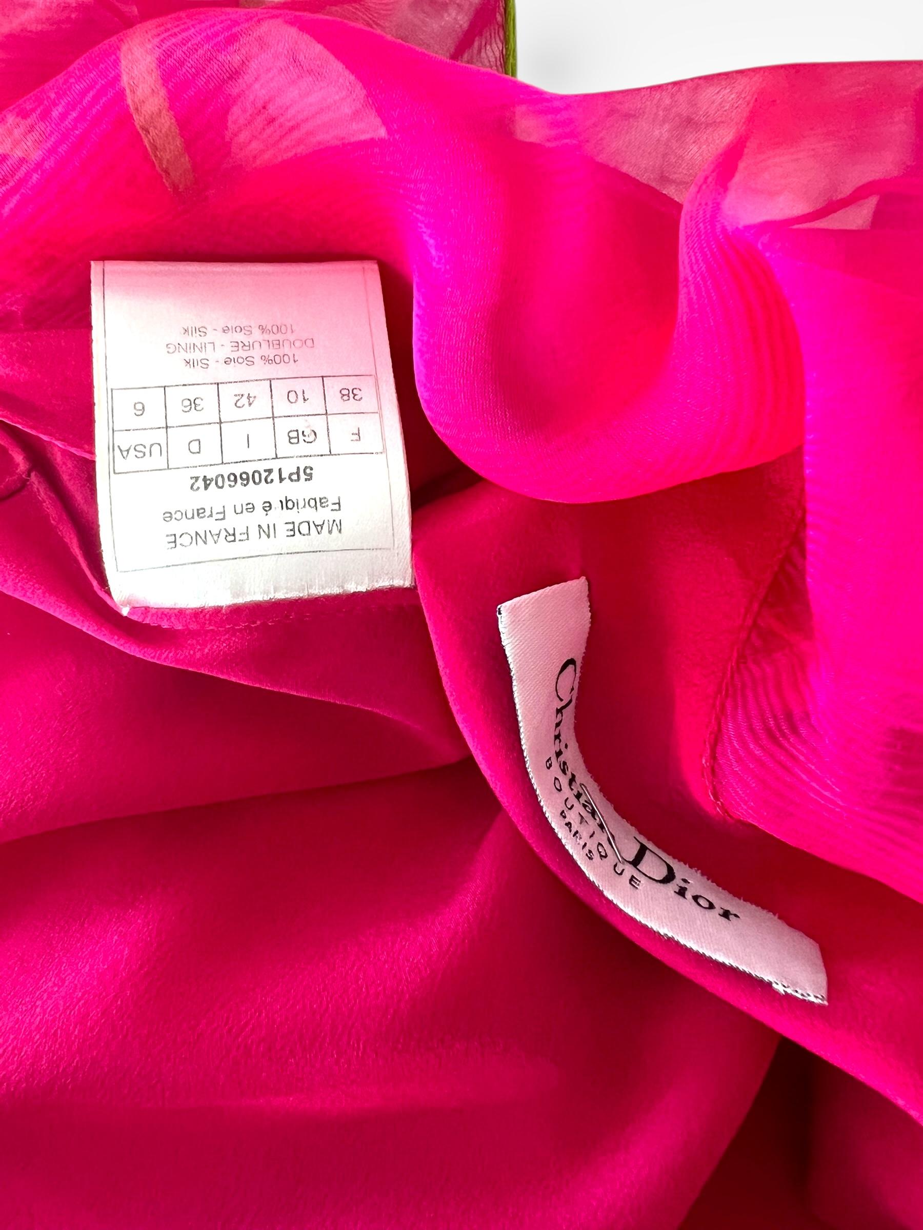 Christian Dior by John Galliano Silk Asymmetric Dress, 2005 en venta 6