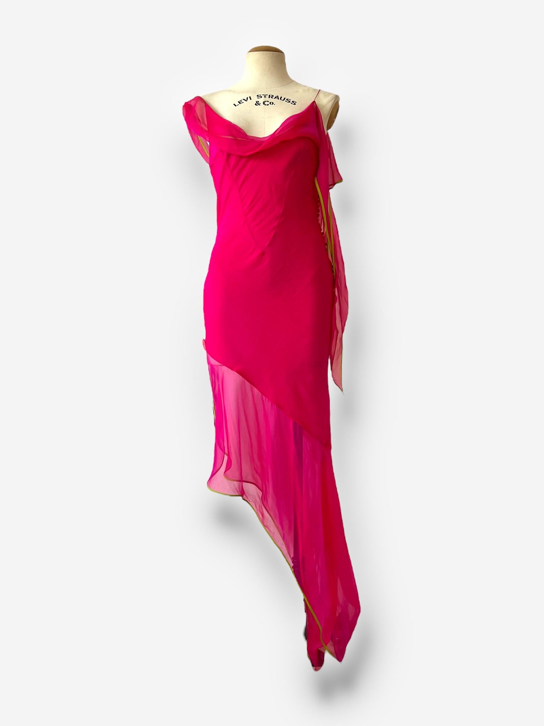 Christian Dior by John Galliano Silk Asymmetric Dress, 2005 en Bueno estado para la venta en CAPELLE AAN DEN IJSSEL, ZH