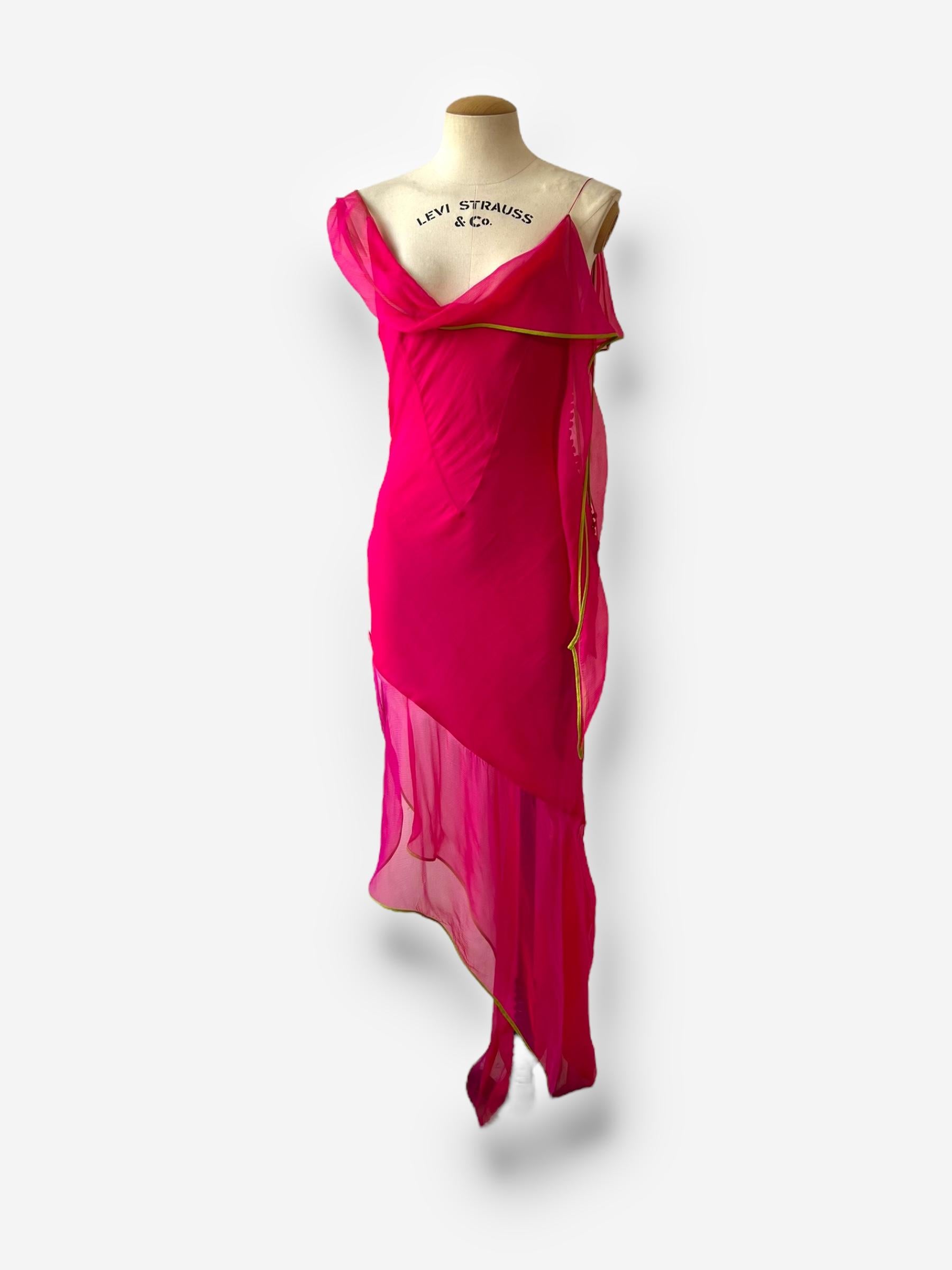 Christian Dior by John Galliano Silk Asymmetric Dress, 2005 en venta 1