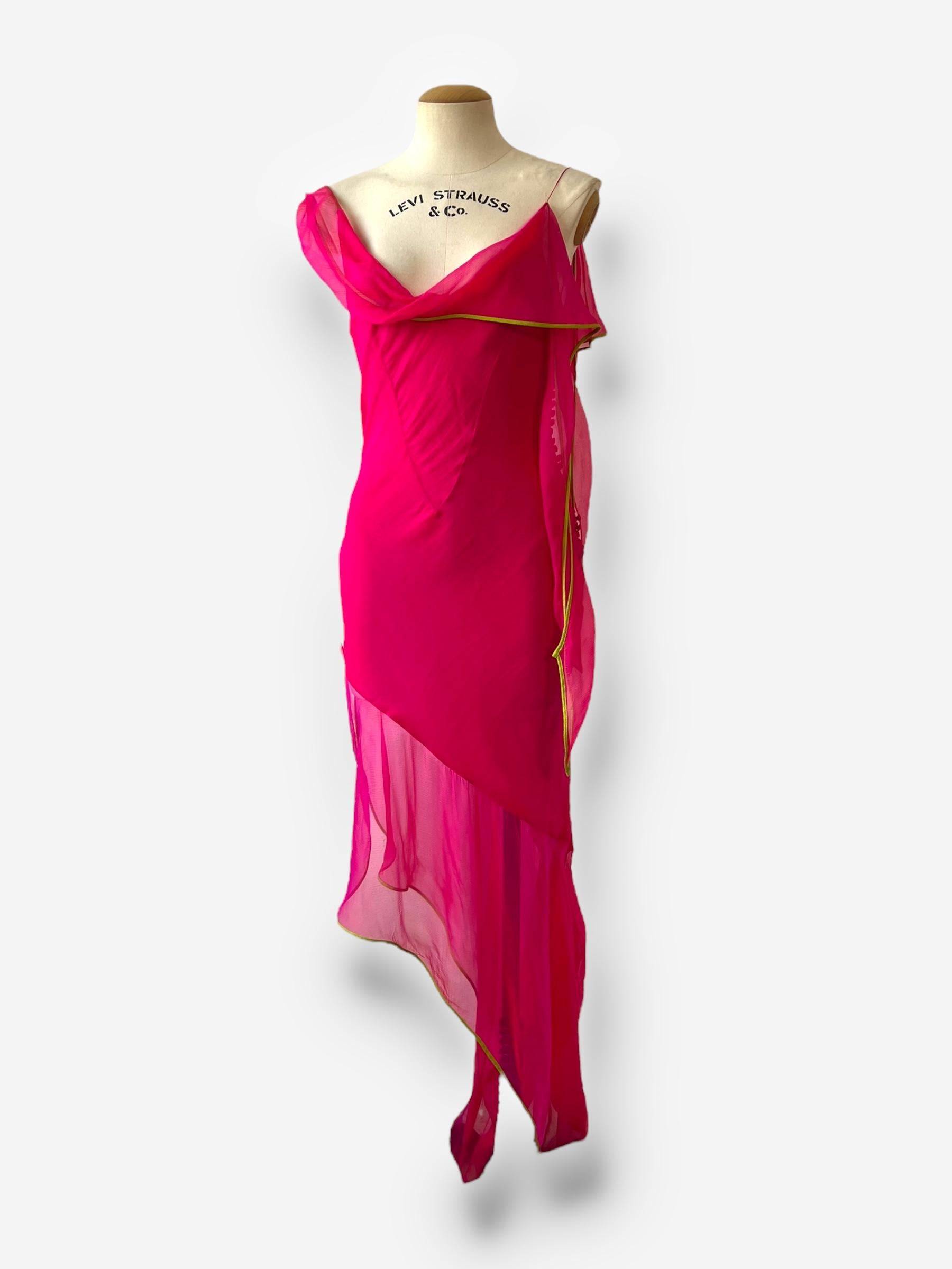 Christian Dior by John Galliano Silk Asymmetric Dress, 2005 en venta 2