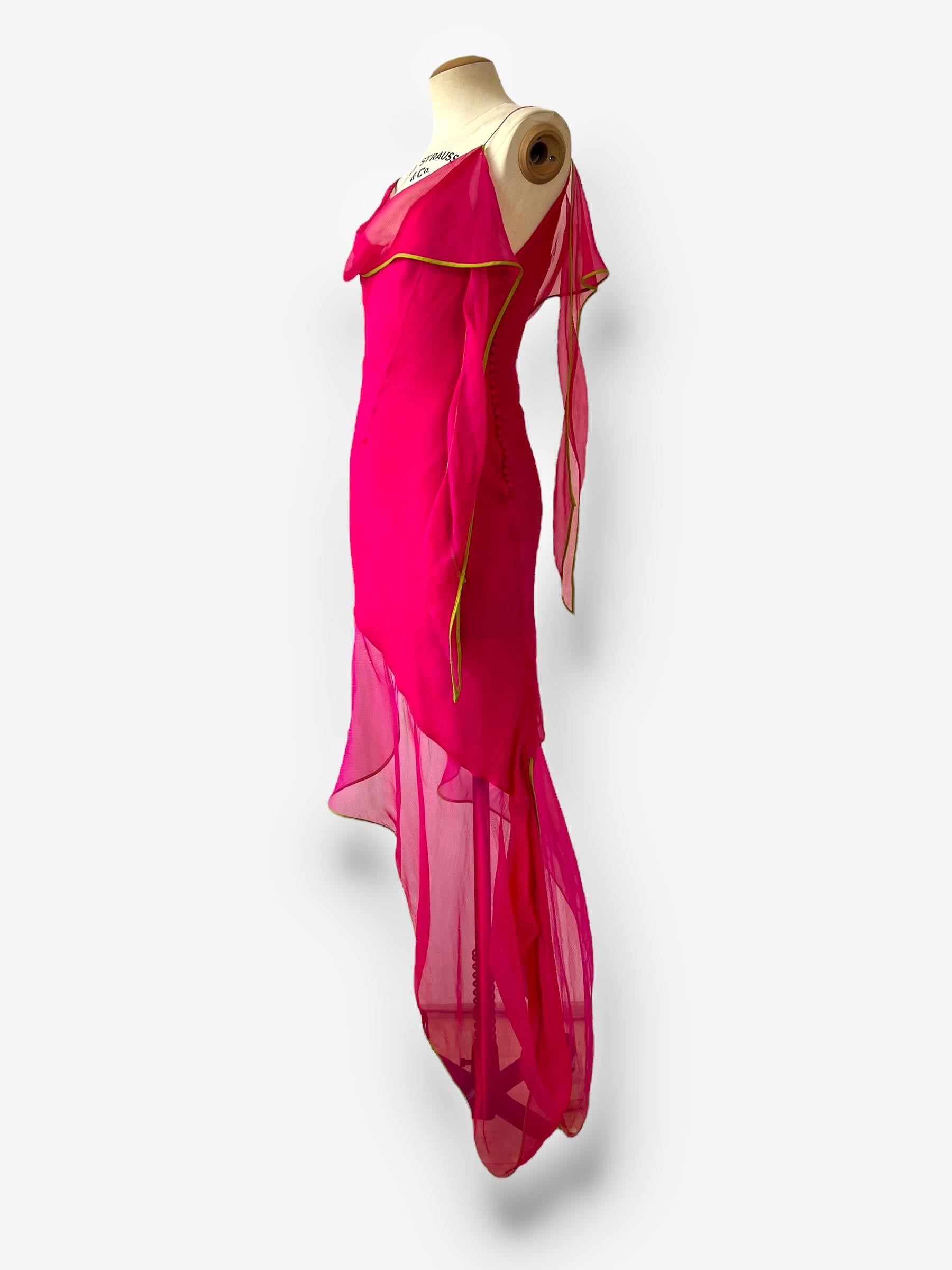 Christian Dior by John Galliano Silk Asymmetric Dress, 2005 en venta 3