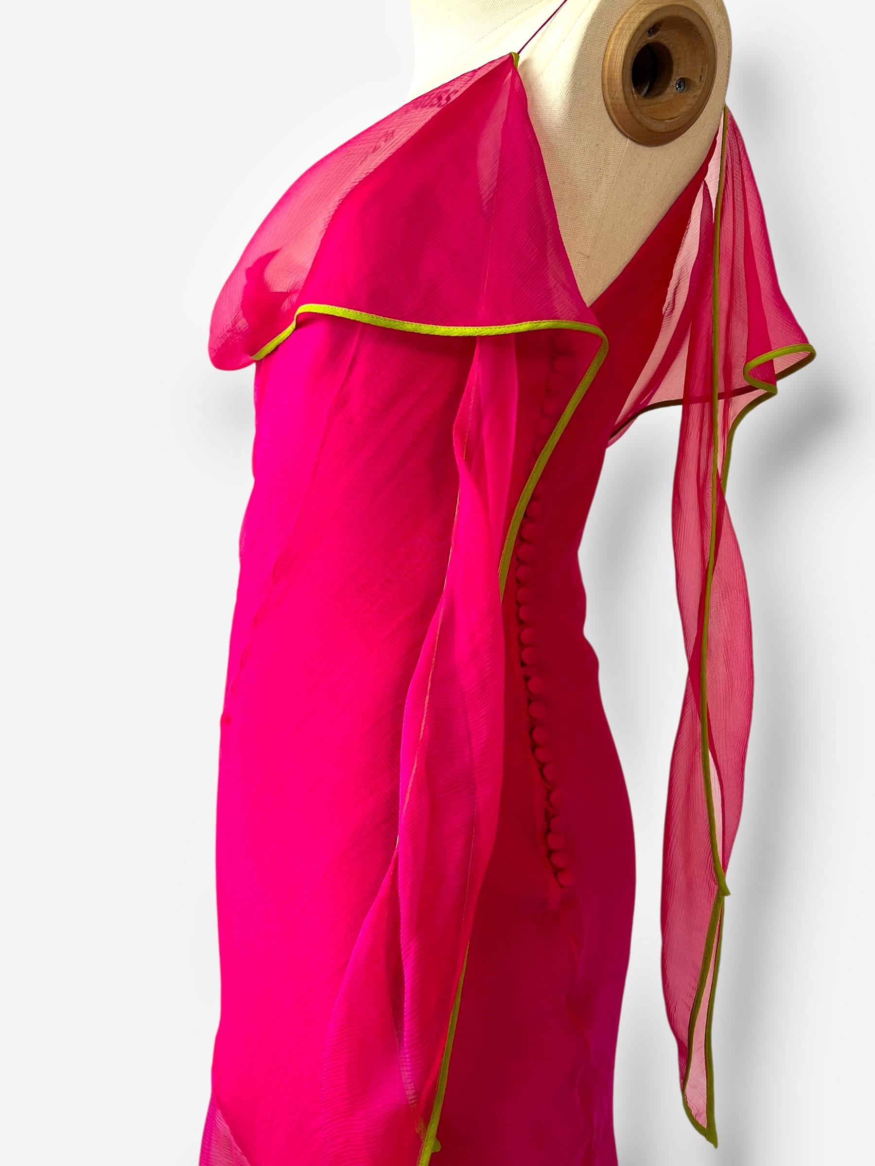 Christian Dior by John Galliano Silk Asymmetric Dress, 2005 en venta 4