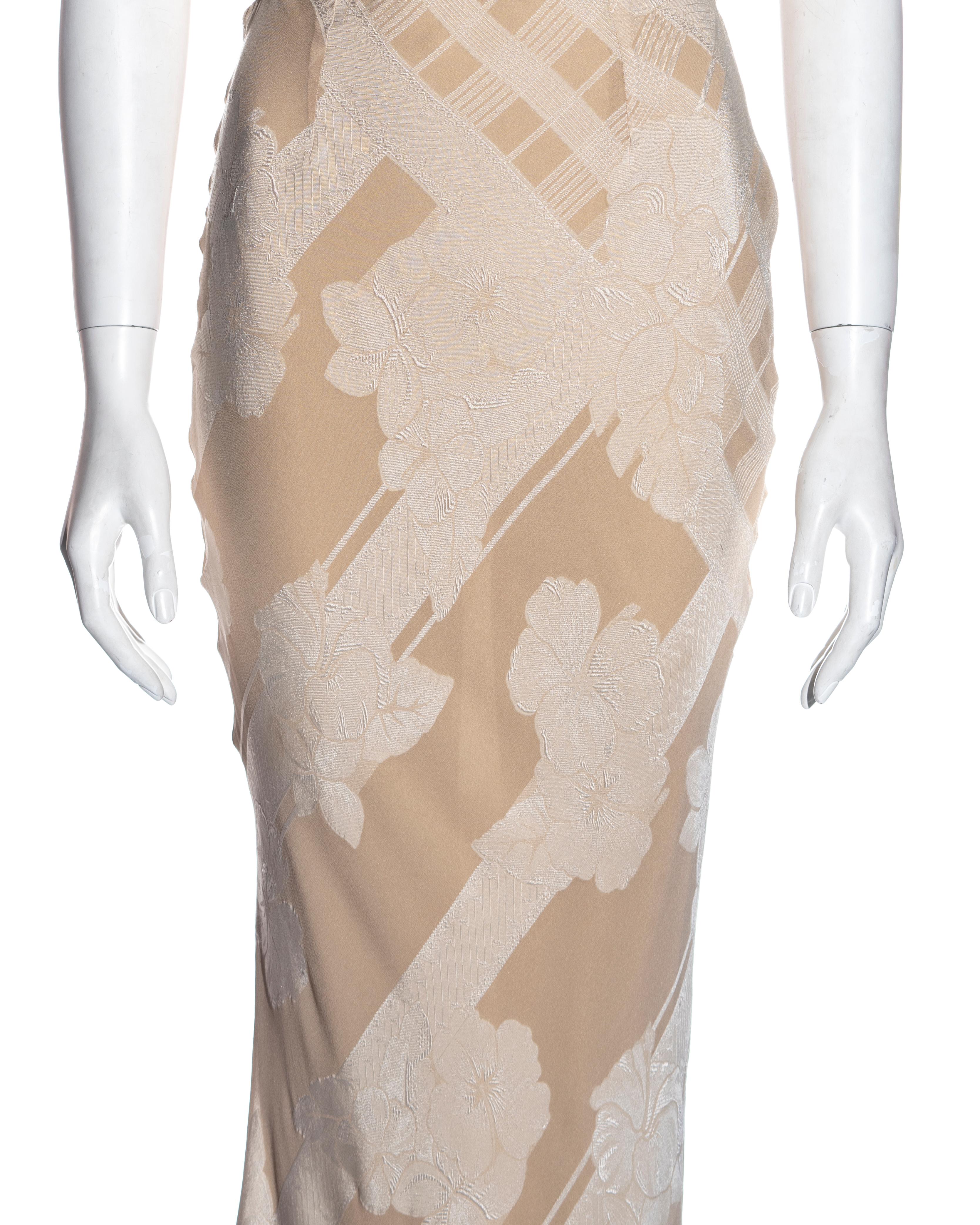 Christian Dior by John Galliano silk brocade strapless bias cut dress, ss 1998 In Excellent Condition In London, GB