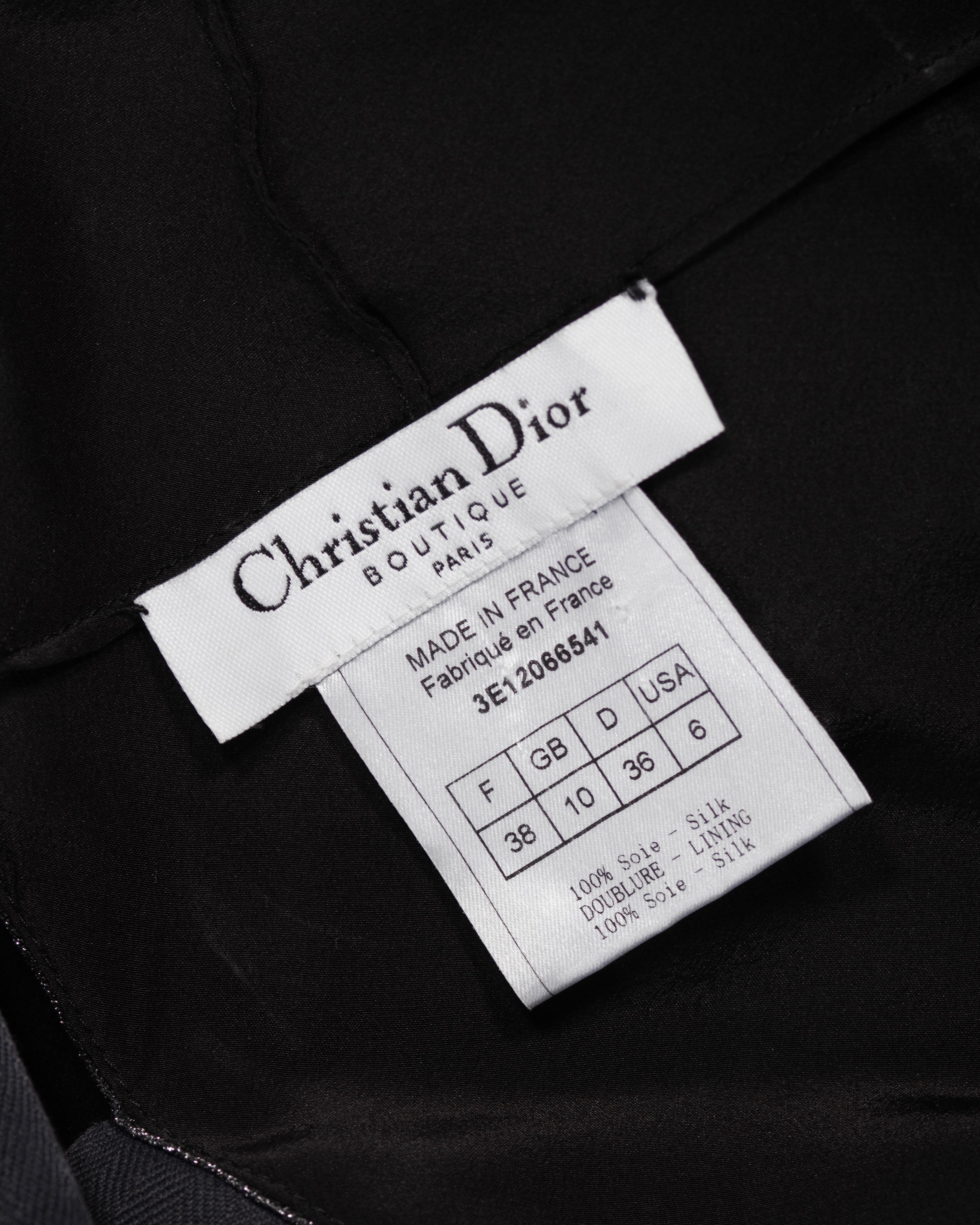 Christian Dior by John Galliano Silk Chiffon and Lurex Mini Dress, ss 2003 For Sale 10