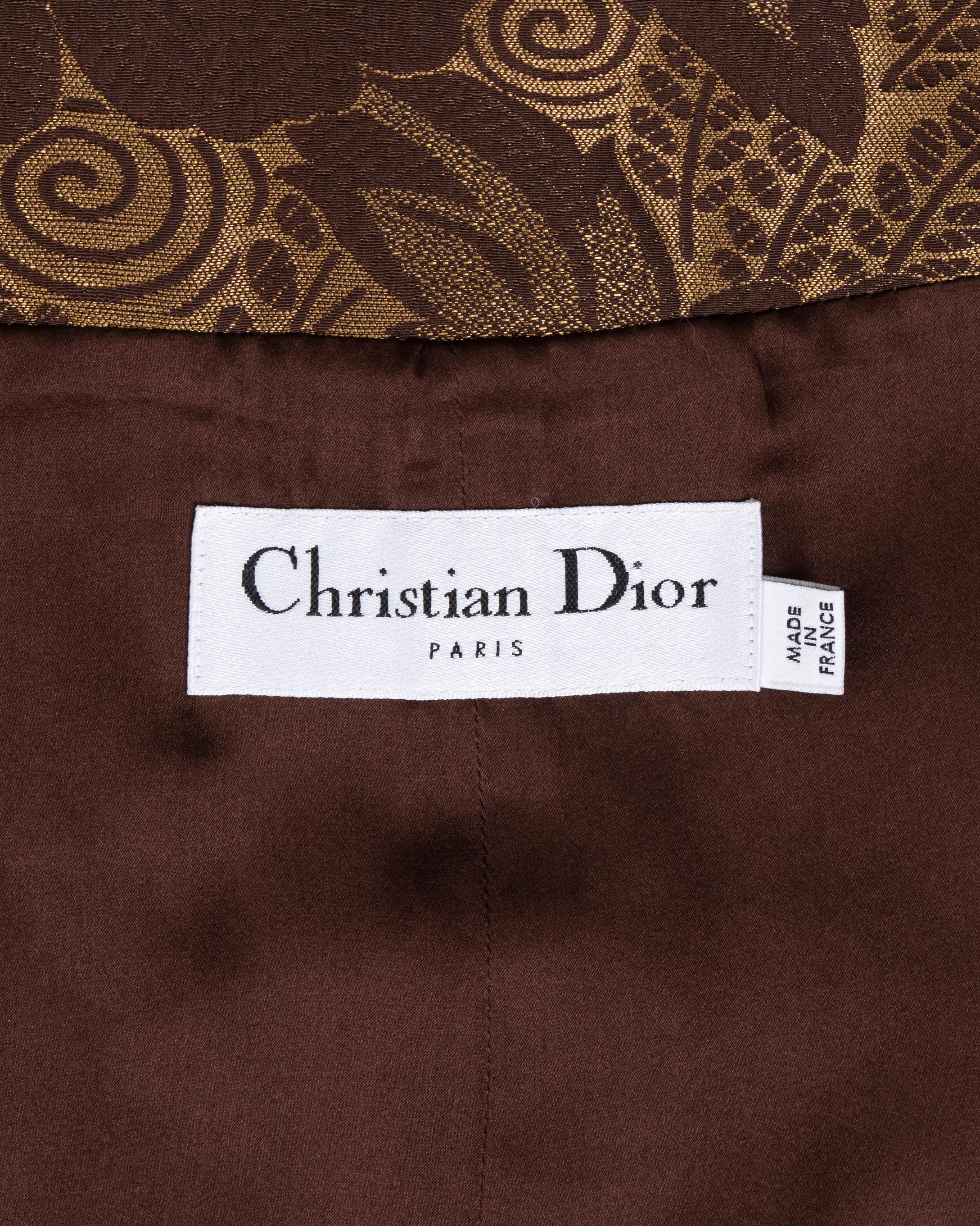 Christian Dior by John Galliano silk cocoon coat with fox fur collar, ss 2008 For Sale 10