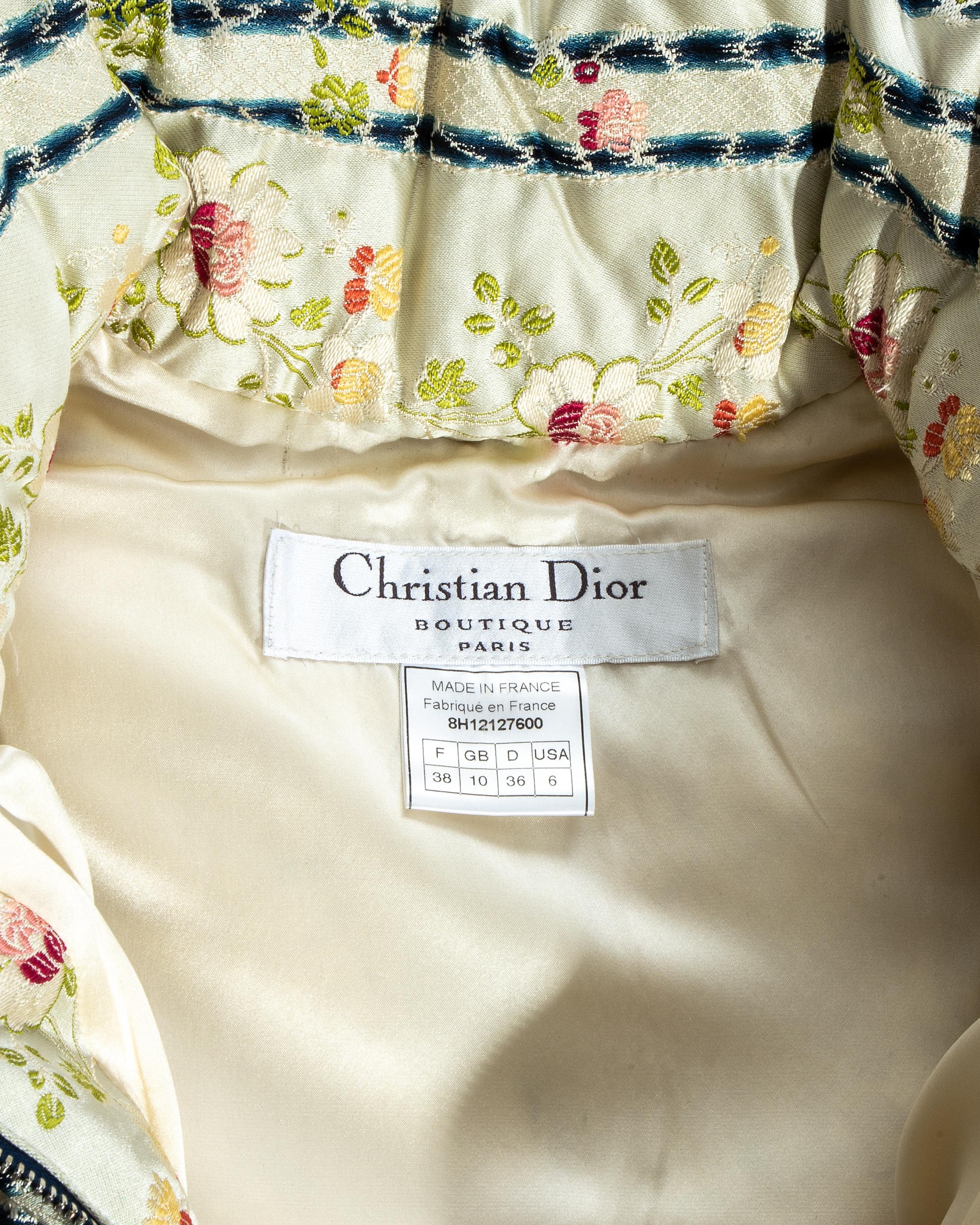 Christian Dior by John Galliano silk floral brocade puffer gillet, fw 1998 In Excellent Condition In London, GB