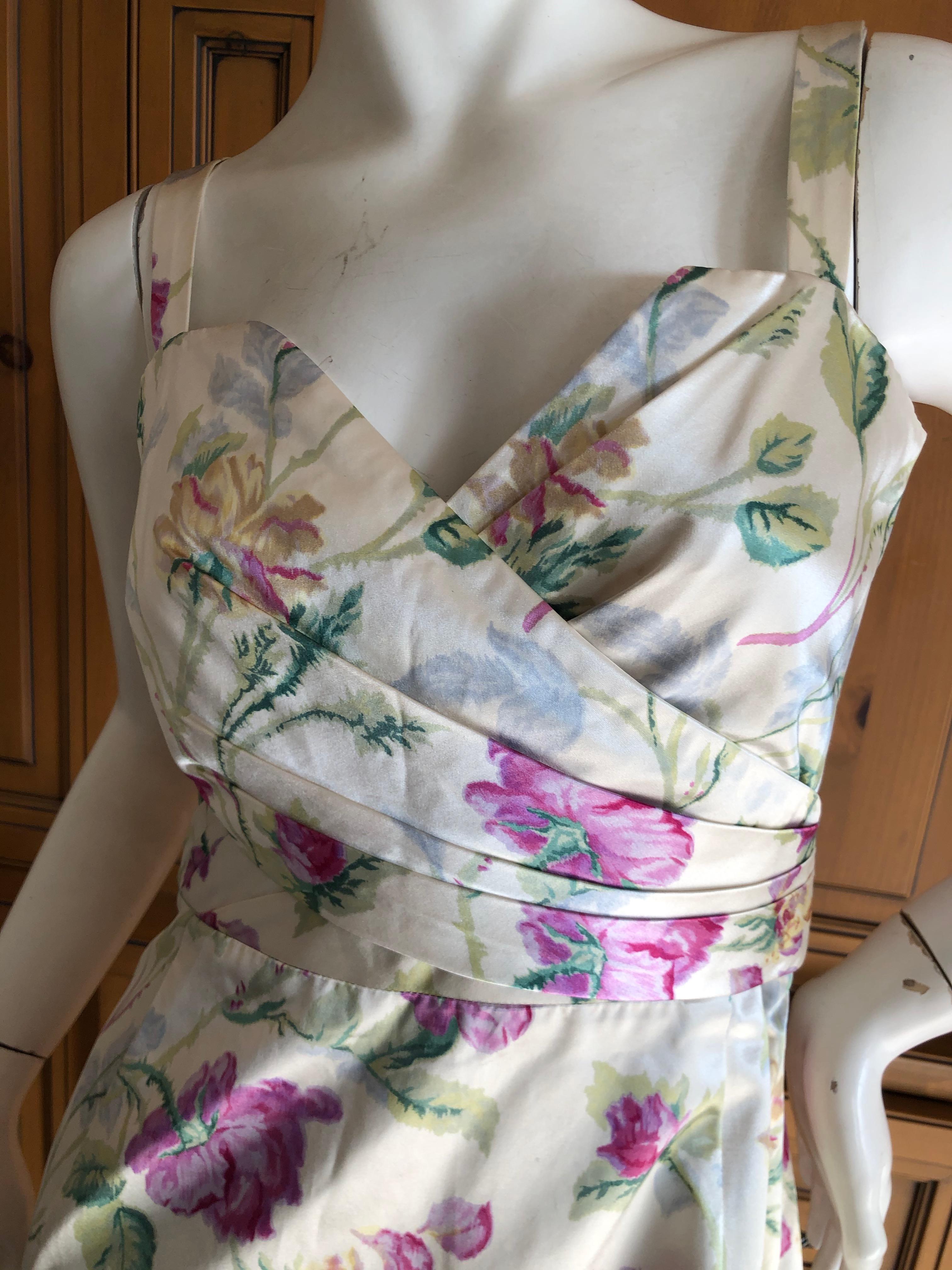 Women's Christian Dior by John Galliano Silk Floral Cocktail Dress  For Sale