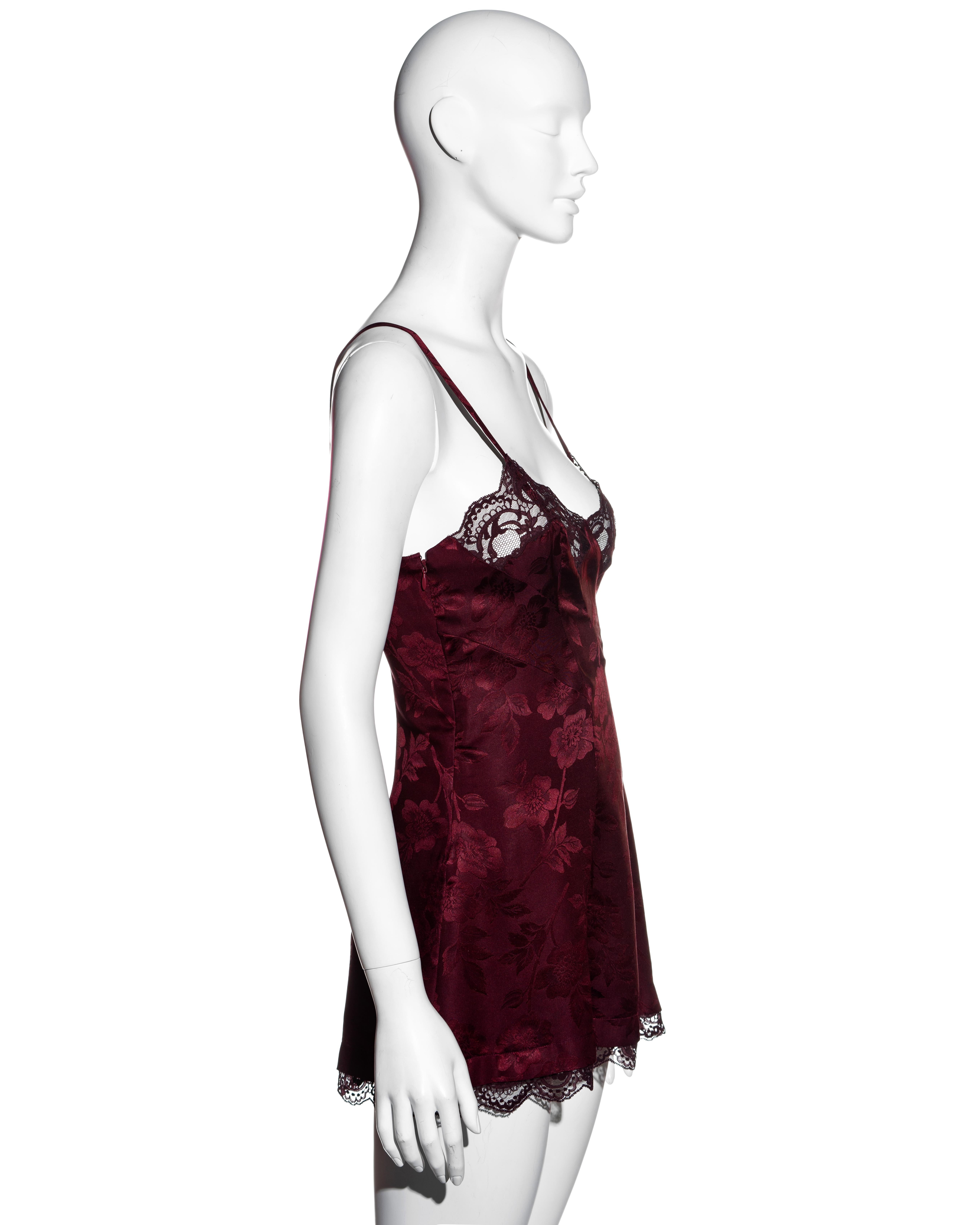 Women's or Men's Christian Dior by John Galliano silk jacquard micro mini slip dress, fw 2005