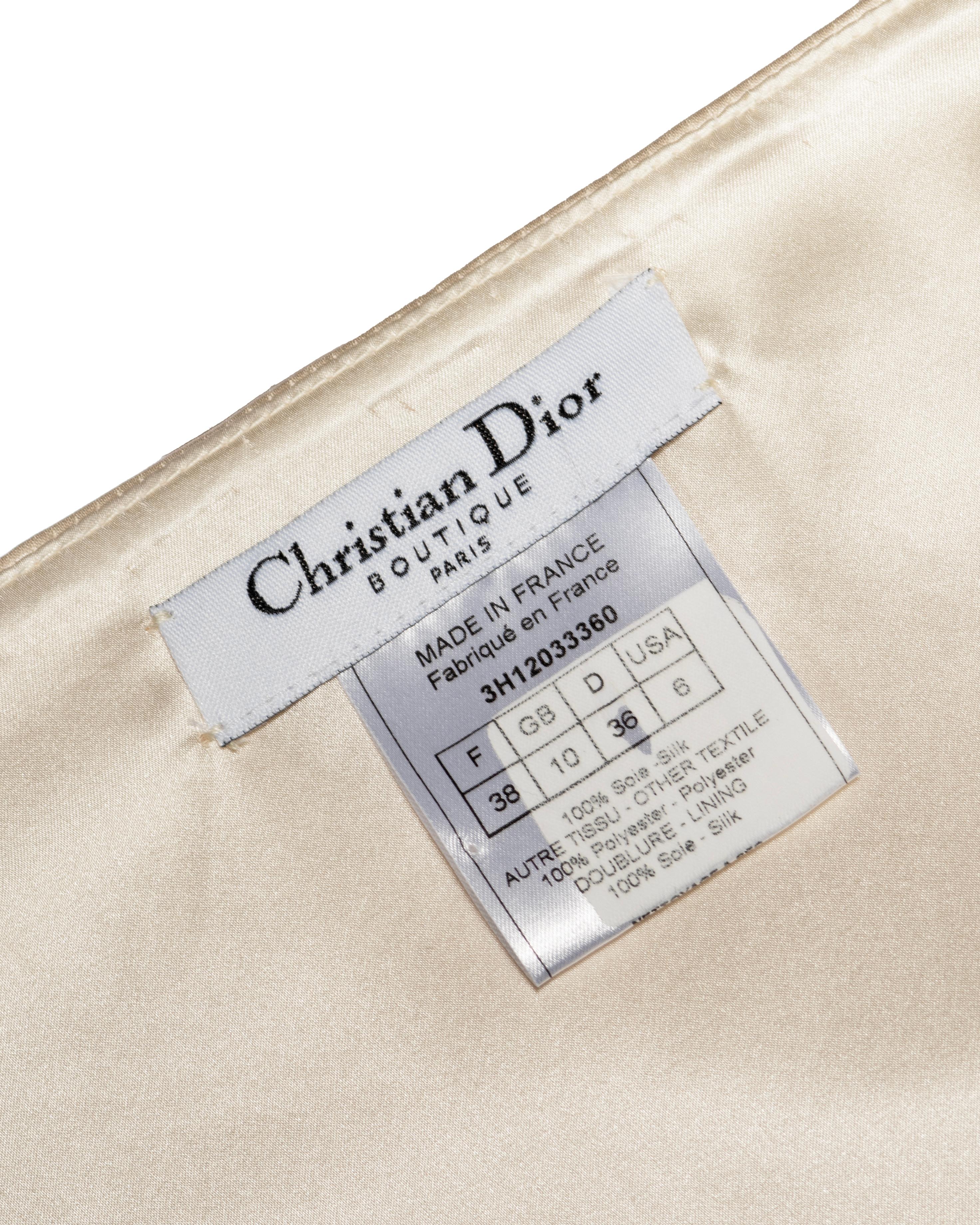 Christian Dior by John Galliano Silk Mini Skirt with Organza Ruffles, fw 2003 6