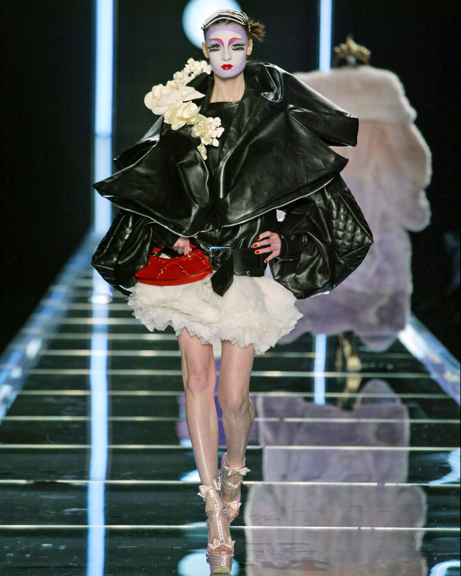 Christian Dior by John Galliano Silk Mini Skirt with Organza Ruffles, fw 2003 In Excellent Condition In London, GB