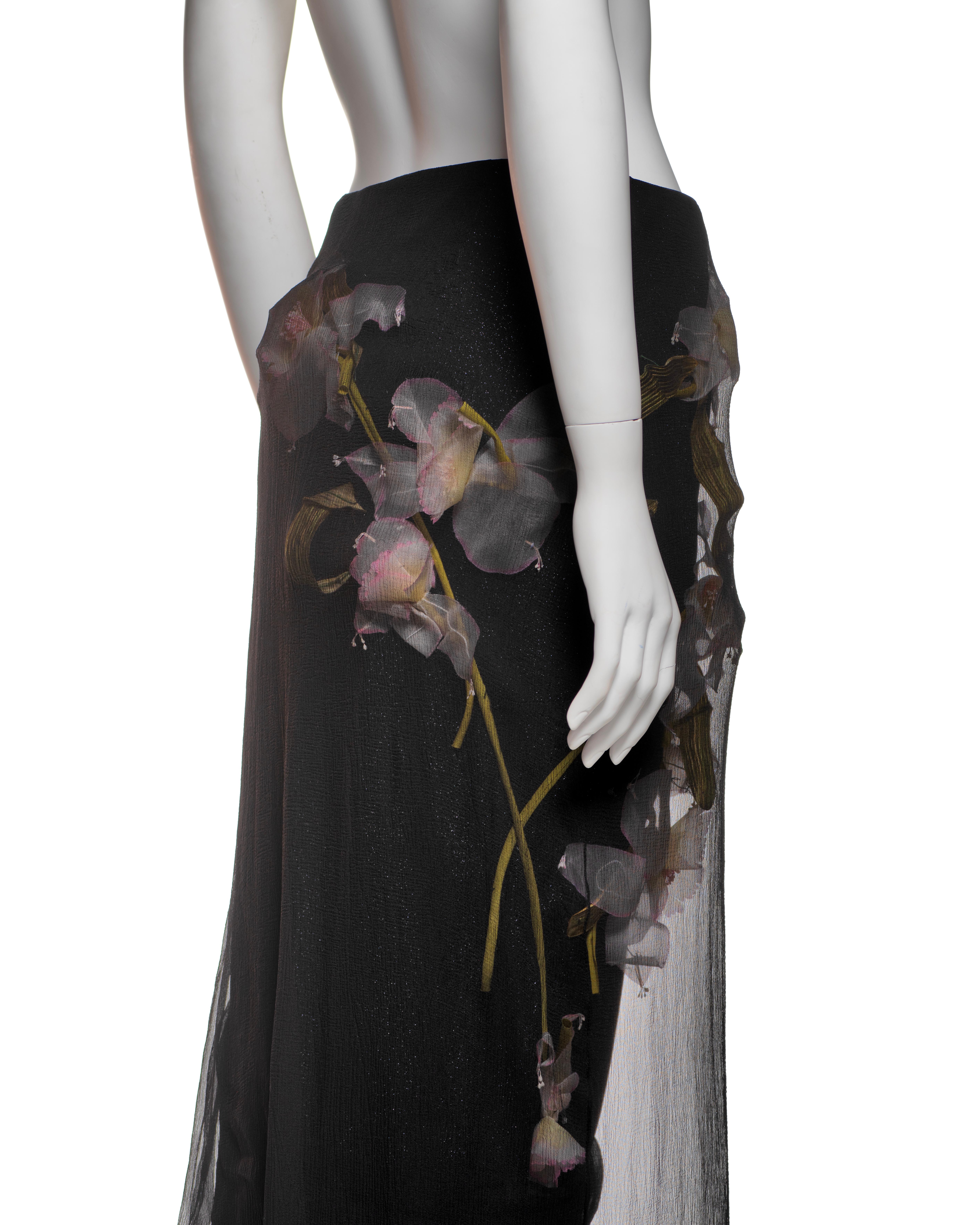 Christian Dior by John Galliano Silk Skirt with Floral Appliqués, FW 1997 7