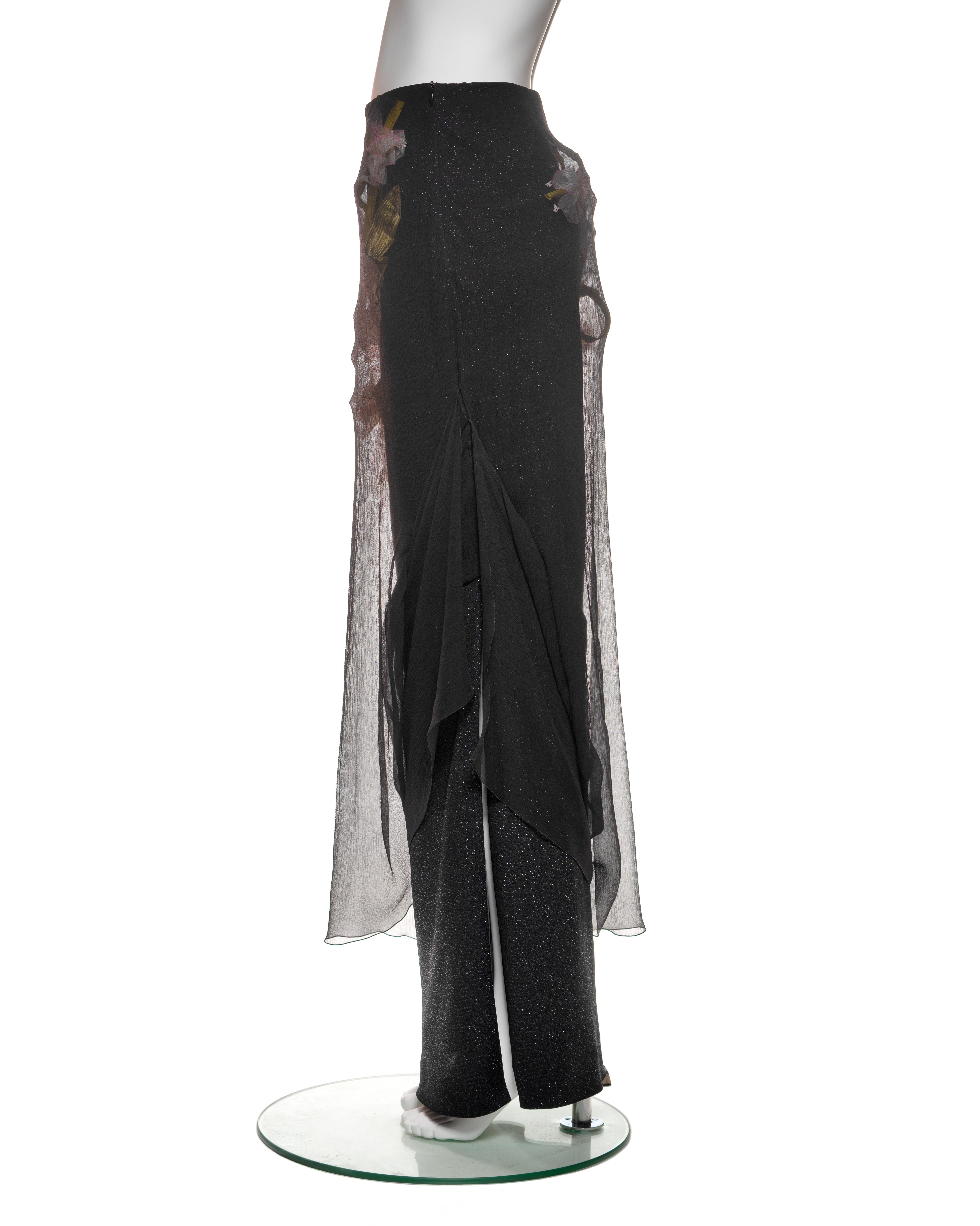 Christian Dior by John Galliano Silk Skirt with Floral Appliqués, FW 1997 11