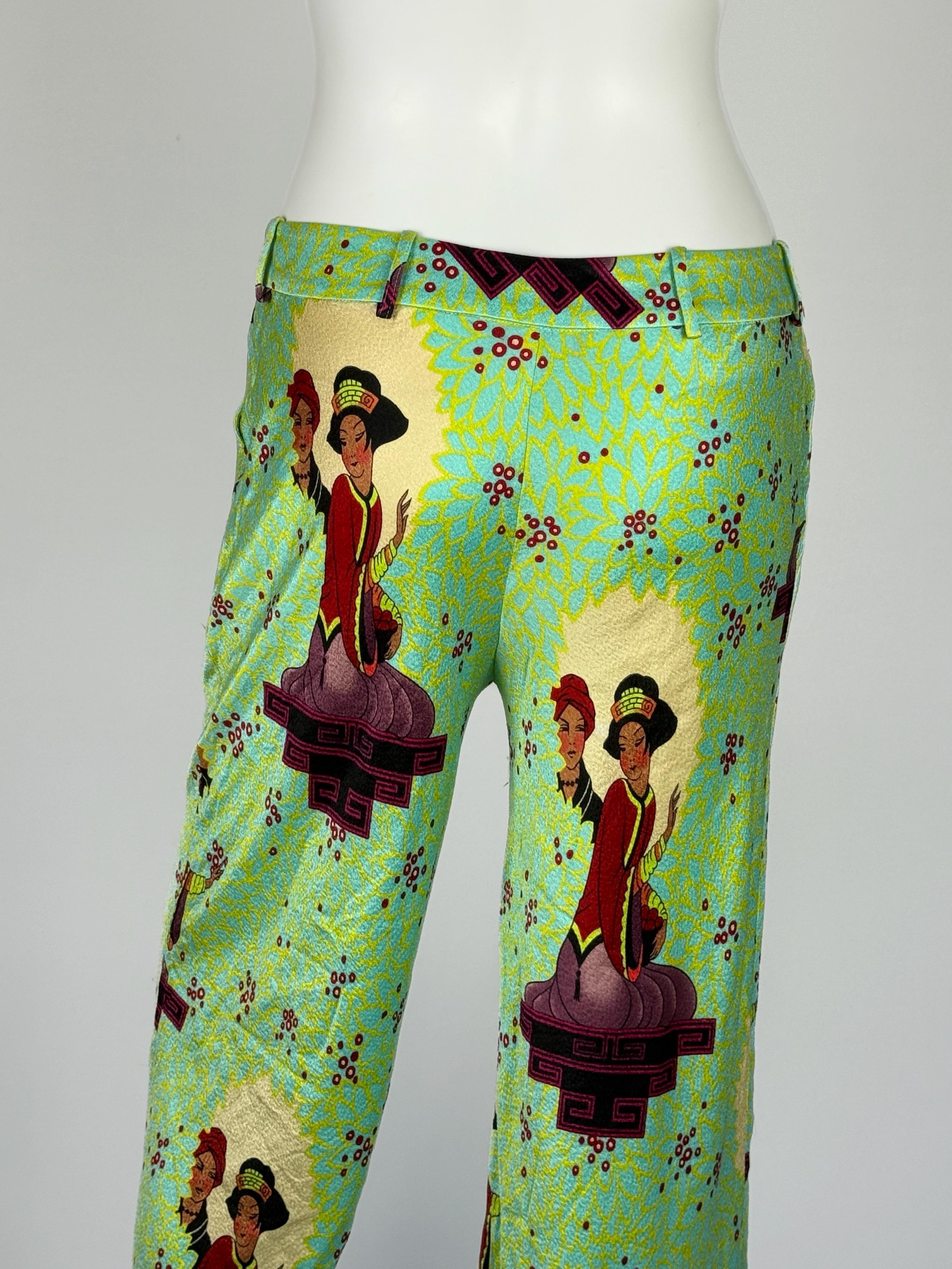 Pantaloni in seta di John Galliano for Christian Dior, 2002 In condizioni buone in vendita a Marlborough, GB