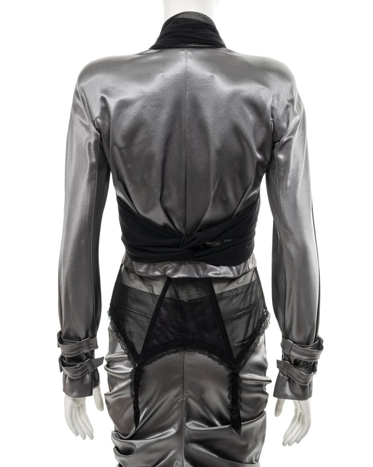 Christian Dior By John Galliano Black Skirt Suit
