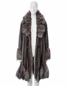 Christian Dior by John Galliano silverblue mink and silver fox fur coat, fw 2006