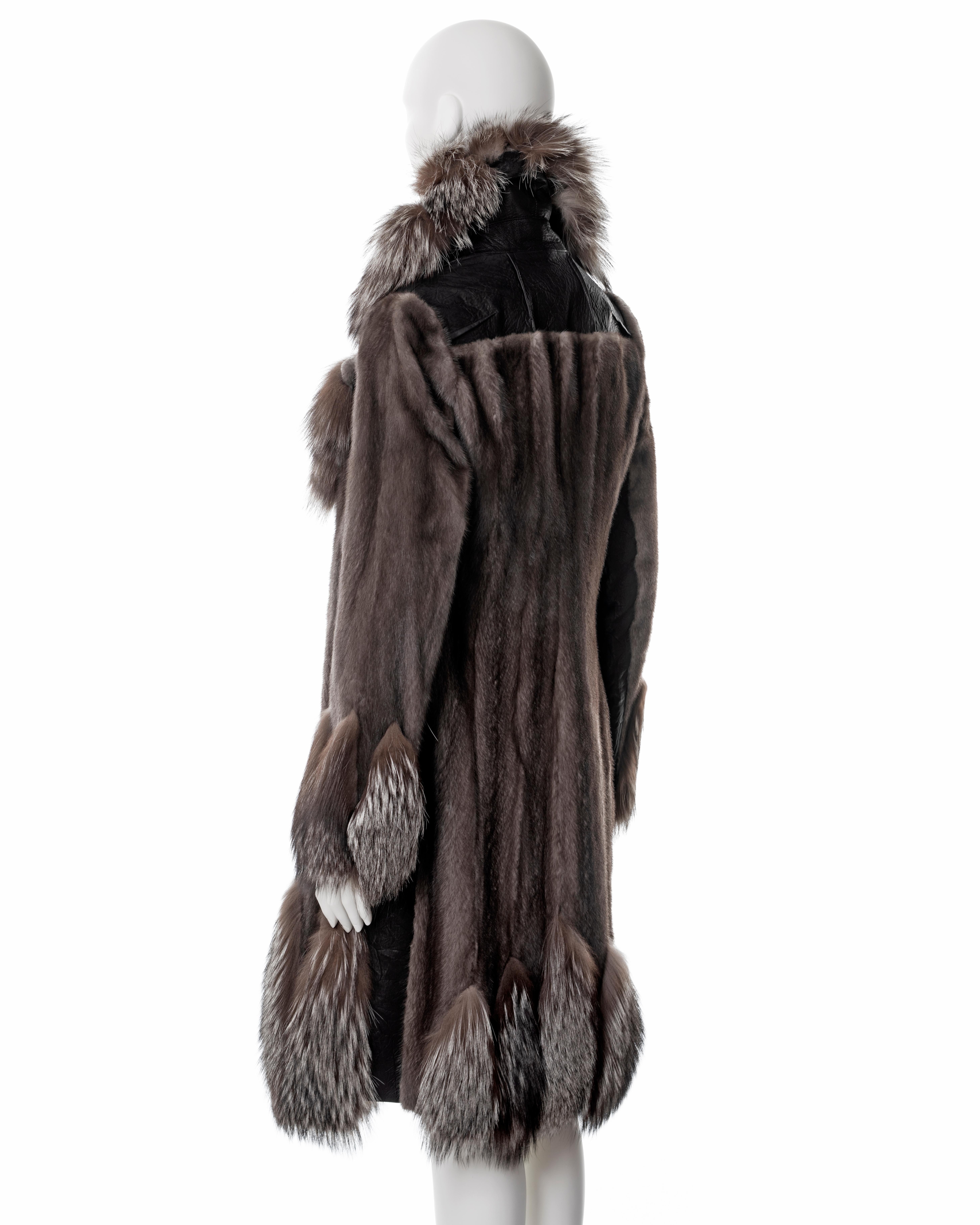 Christian Dior by John Galliano silverblue mink and silver fox fur coat, fw 2006 For Sale 1