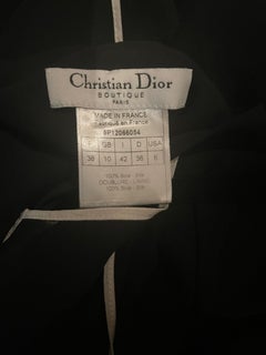 Christian Dior by John Galliano S/S 2005 Size 6 Black White Silk Chiffon Dress